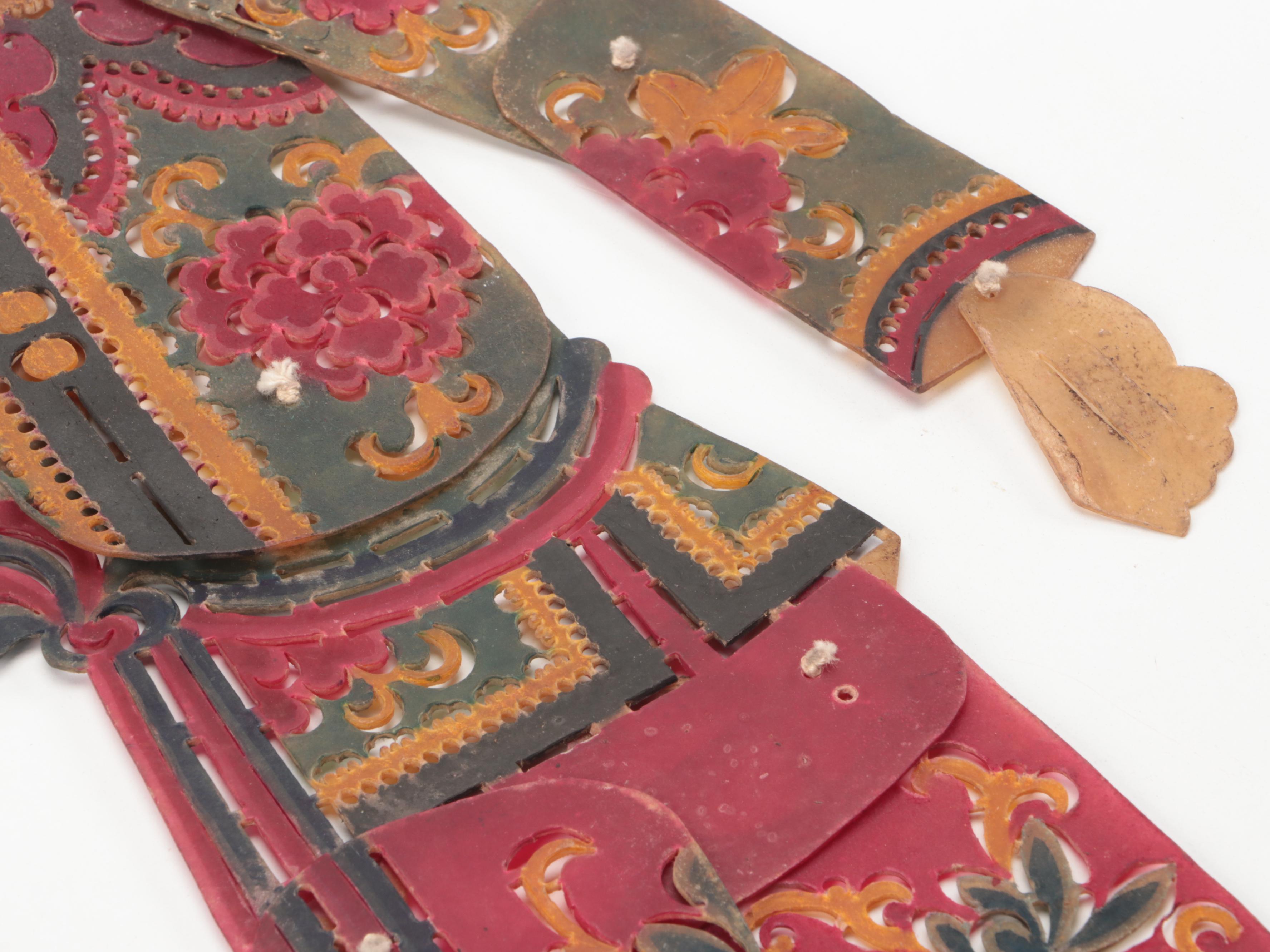 Chinese Heroine Vellum Shadow Puppet, Circa 1870