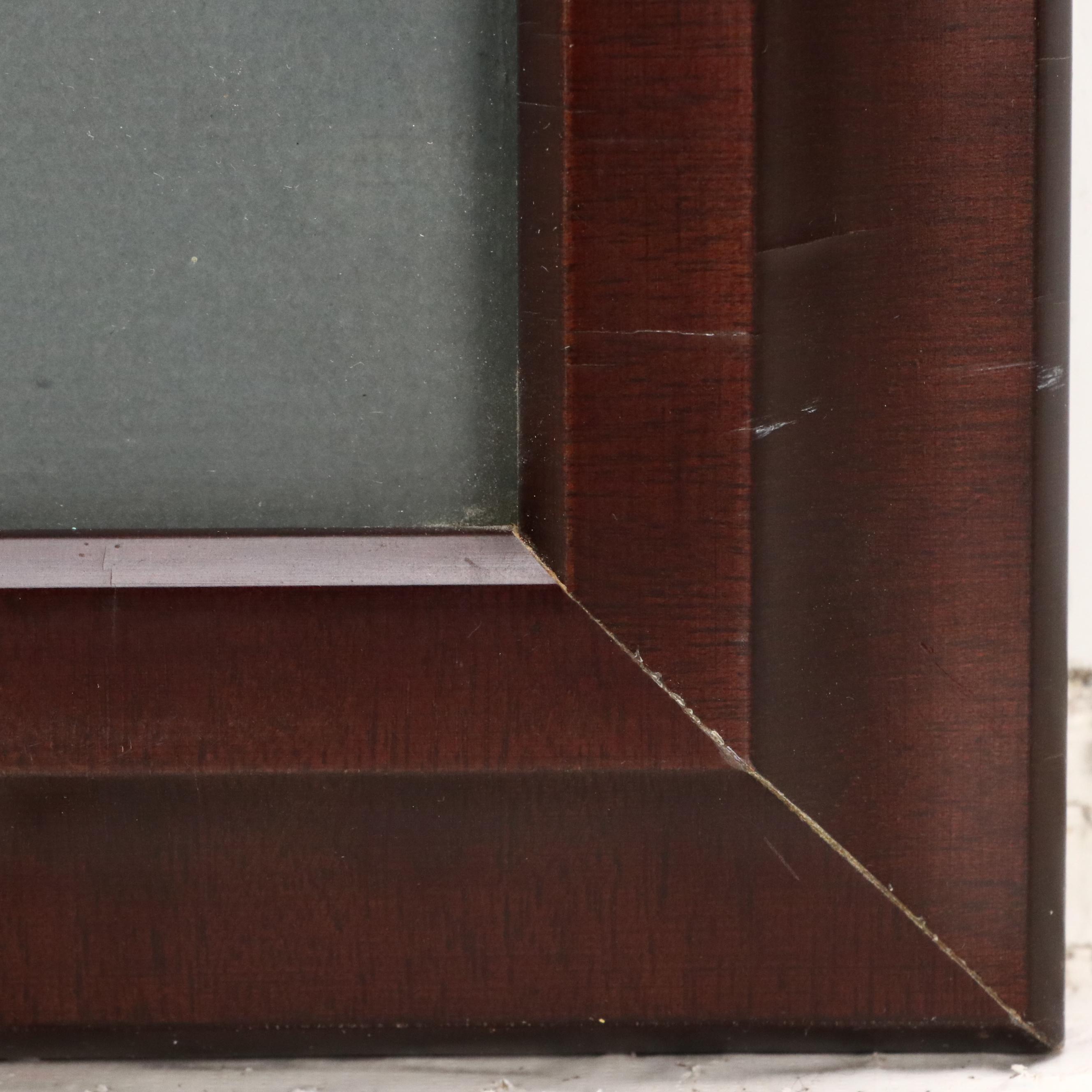 Lee Long Looi Watercolor Painting of River Boats in Forest, Late 20th Century