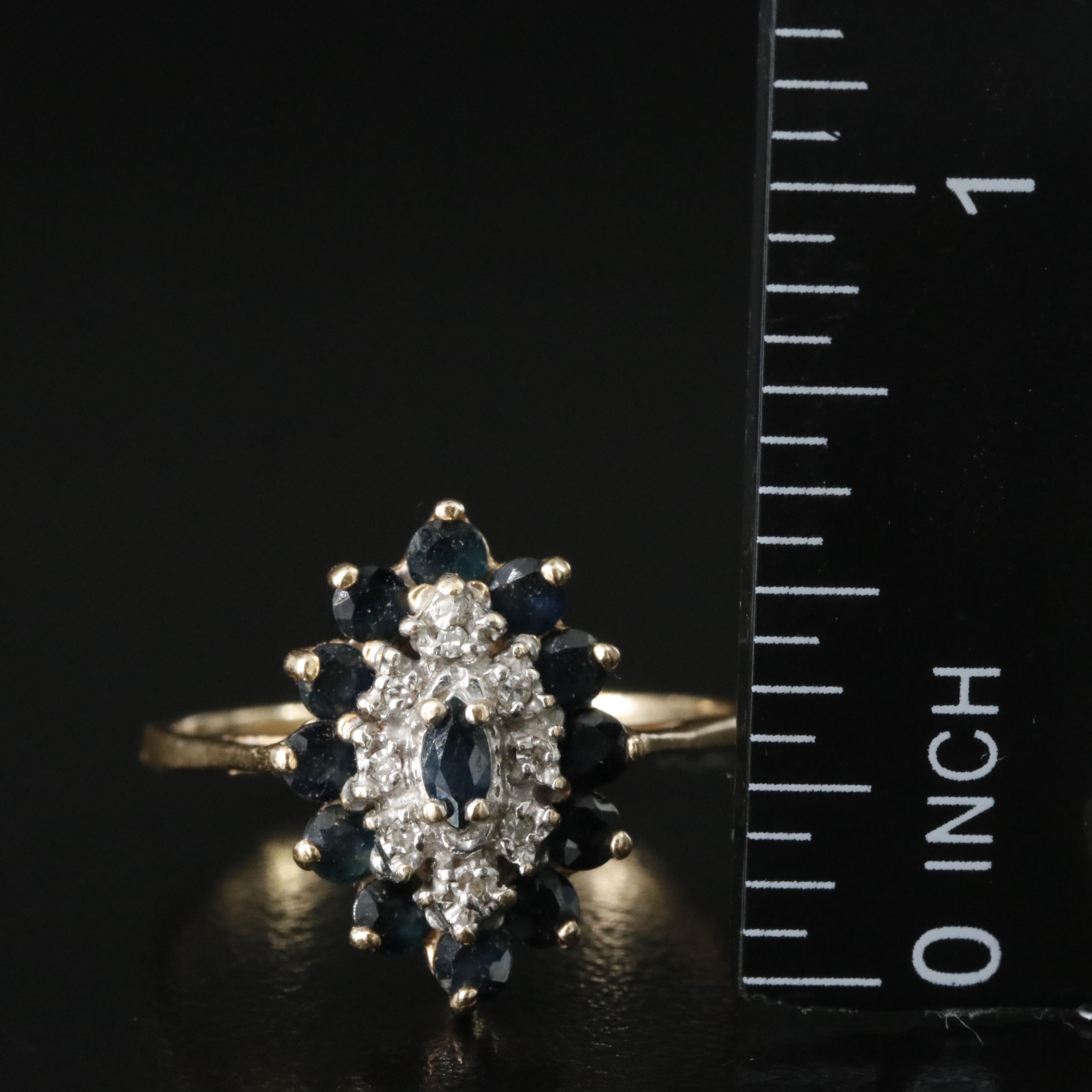 14K Sapphire and Diamond Ring