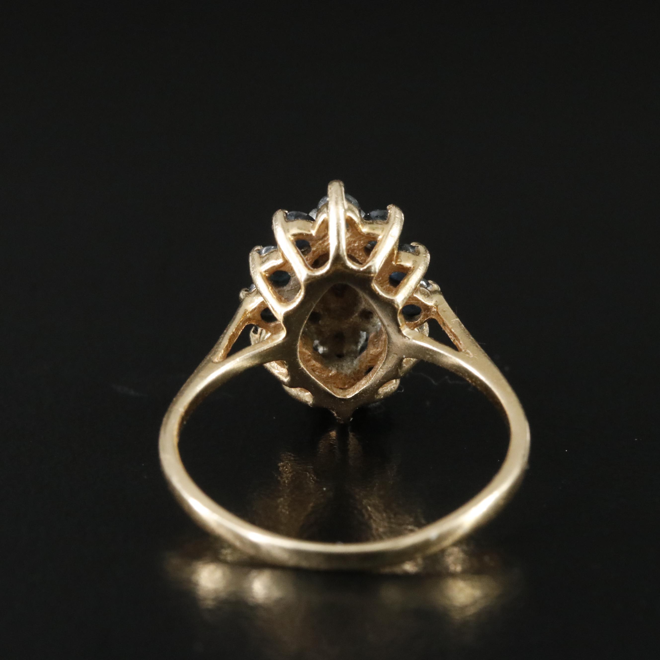 14K Sapphire and Diamond Ring