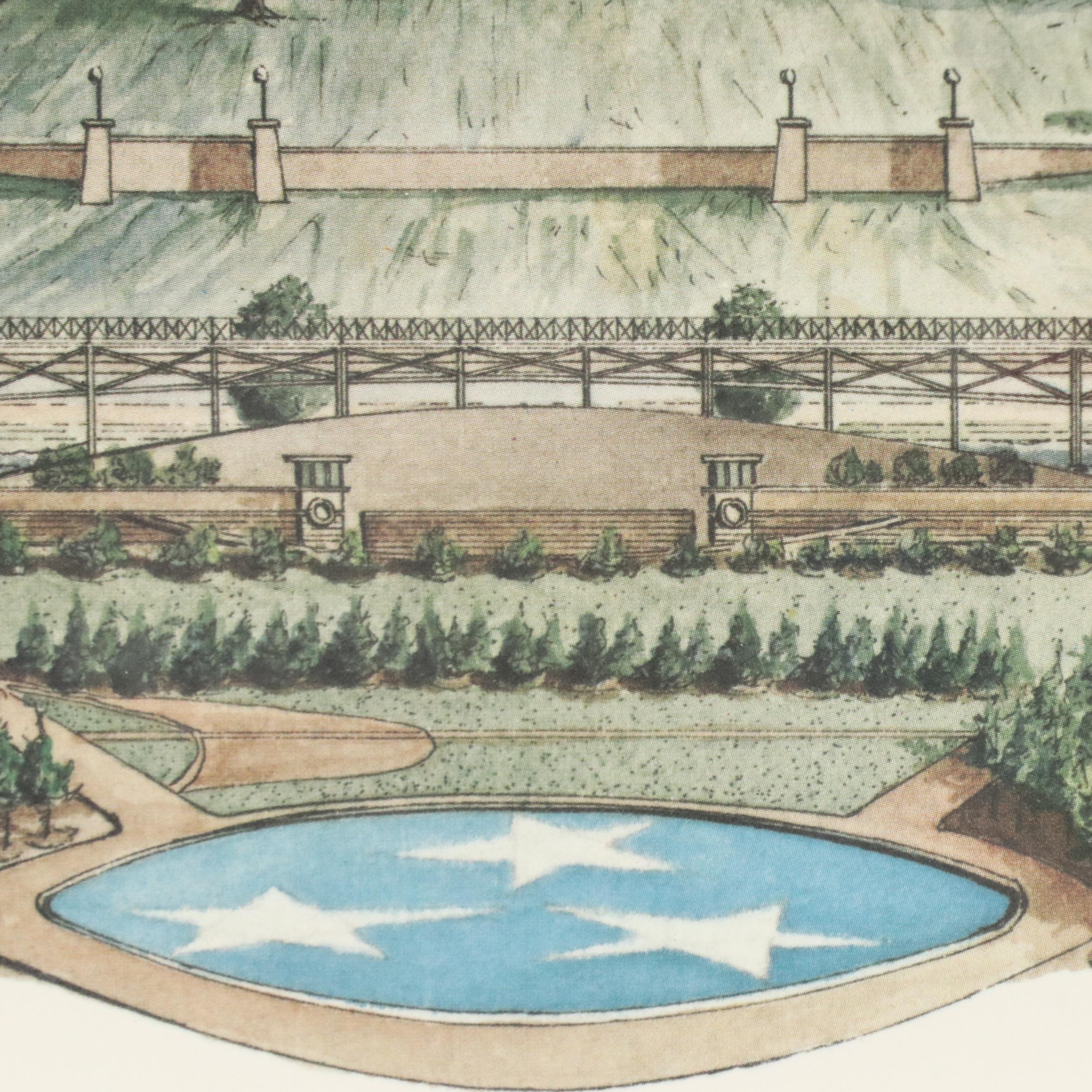 Phil Ponder Offset Lithograph "Bicentennial," 1996