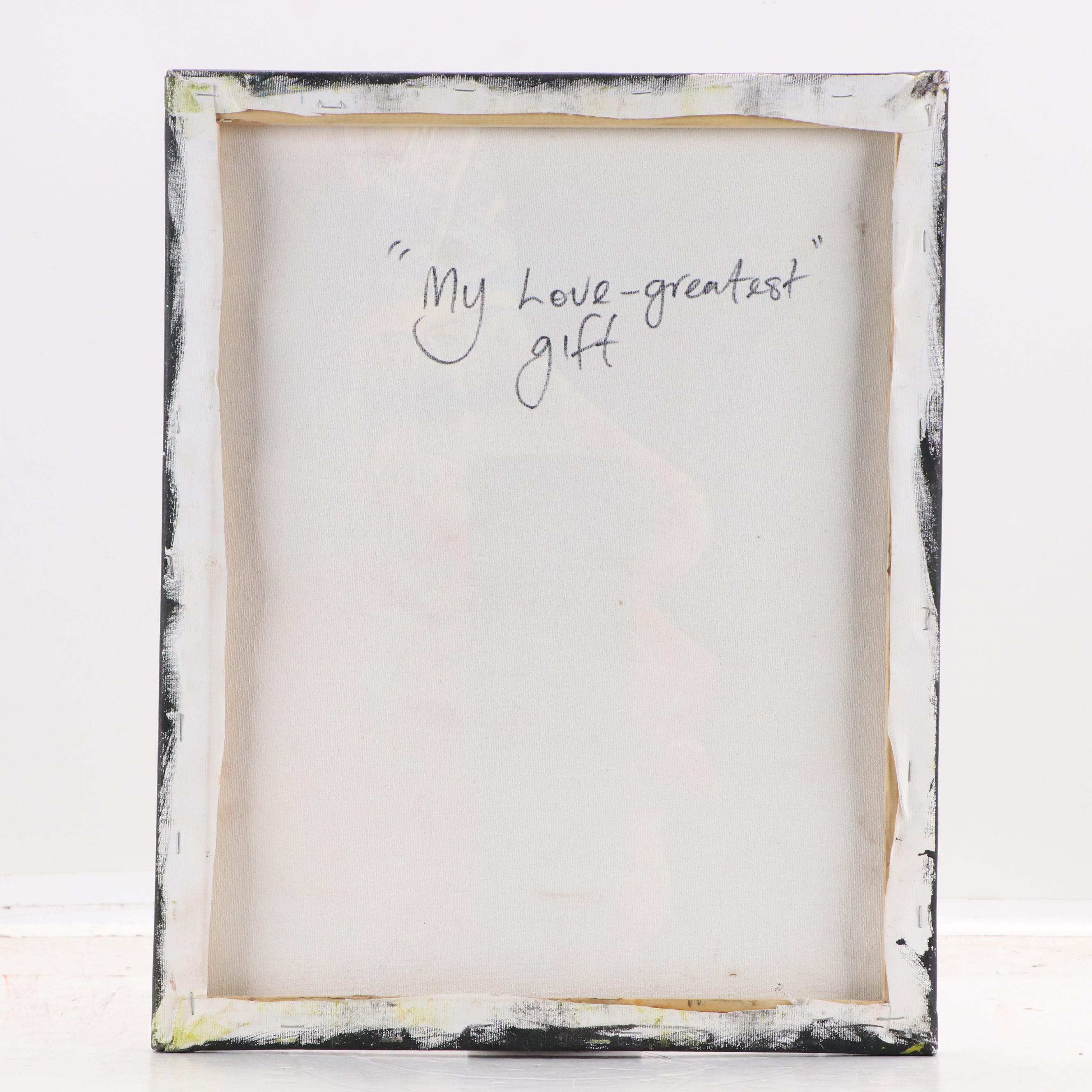 Abiola Idowu Embellished Giclée Painting "My Love - greatest gift," 2022