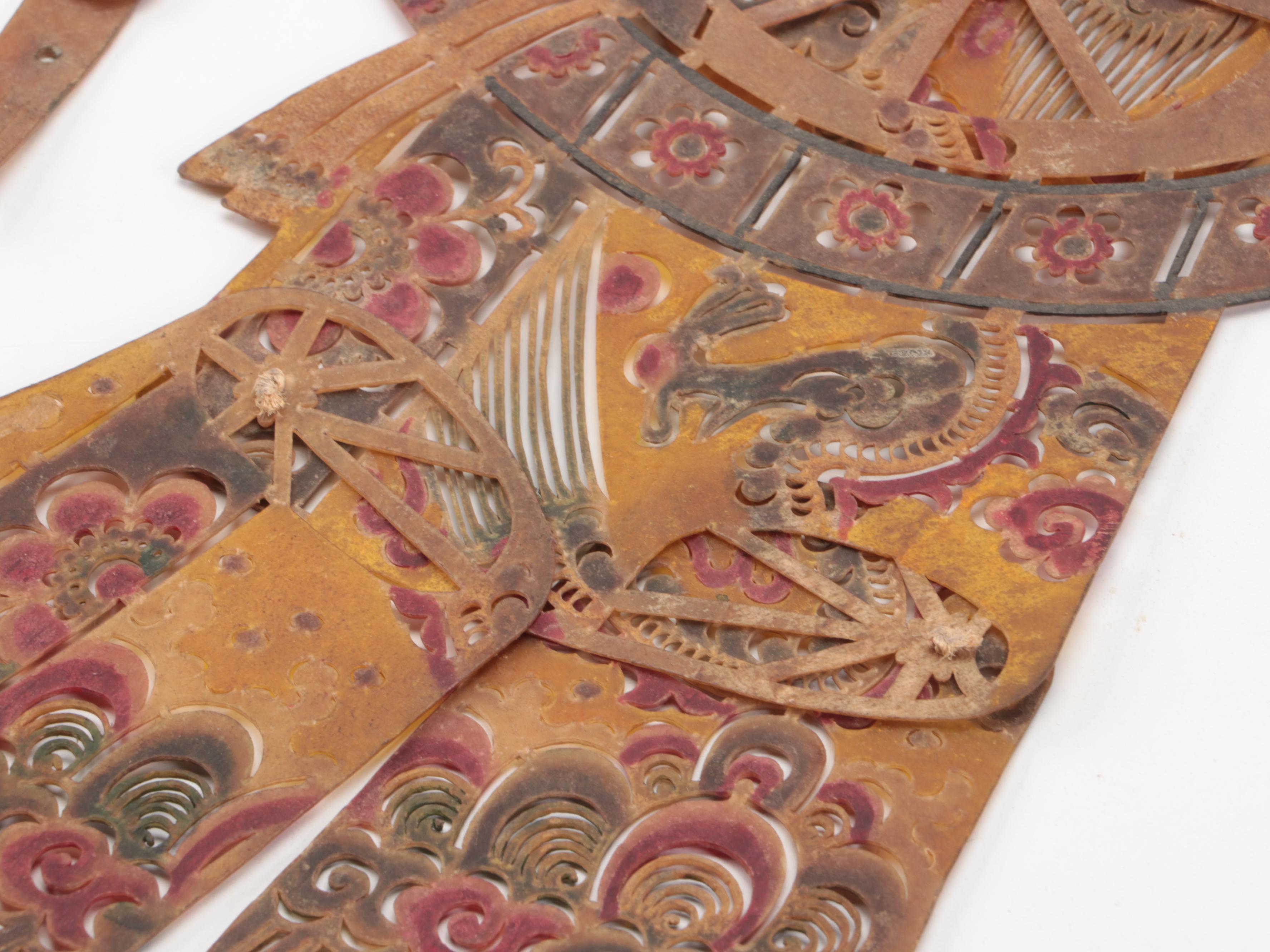 Chinese Emperor Vellum Shadow Puppet, Circa 1870