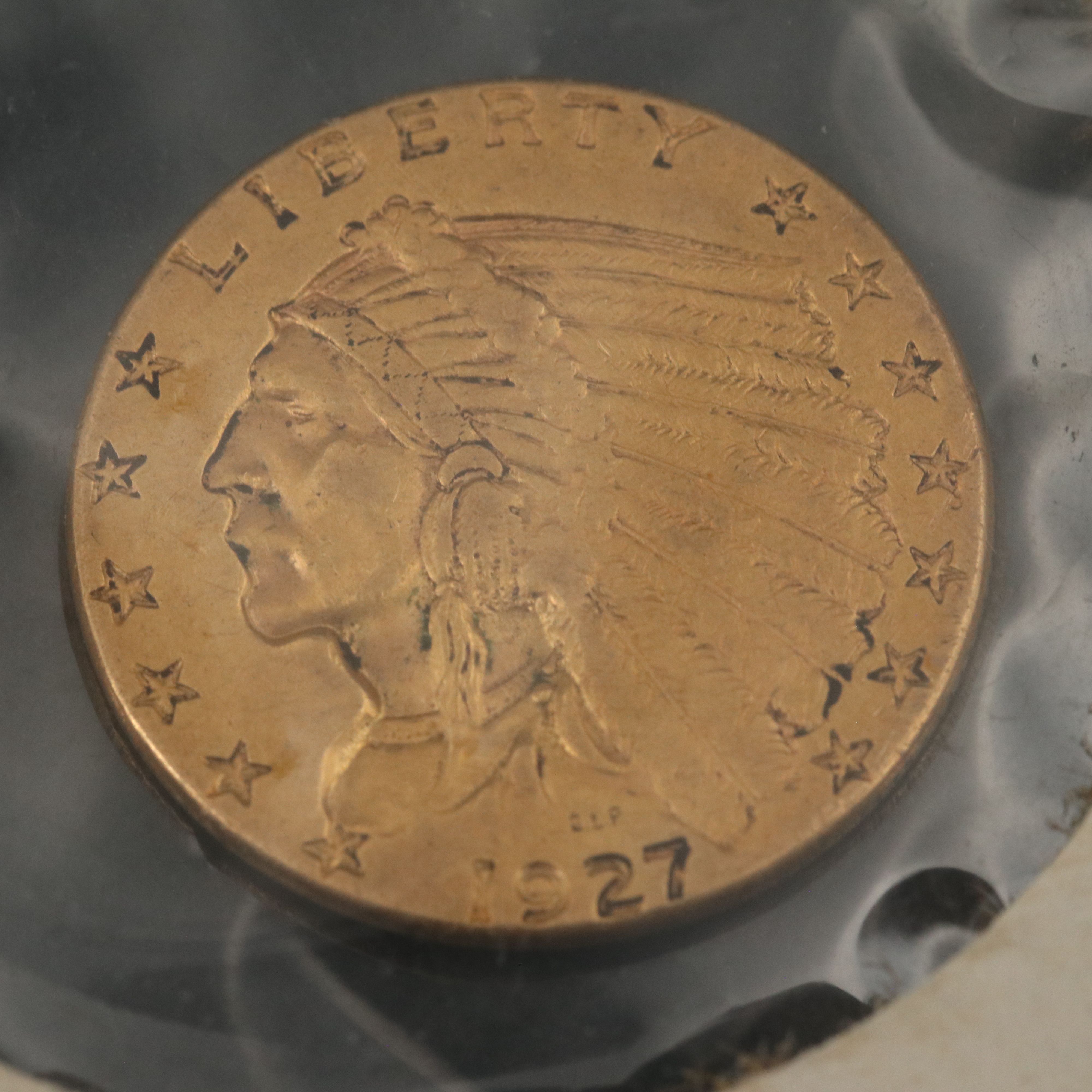 1927 Indian Head $2.50 Gold Quarter Eagle Coin
