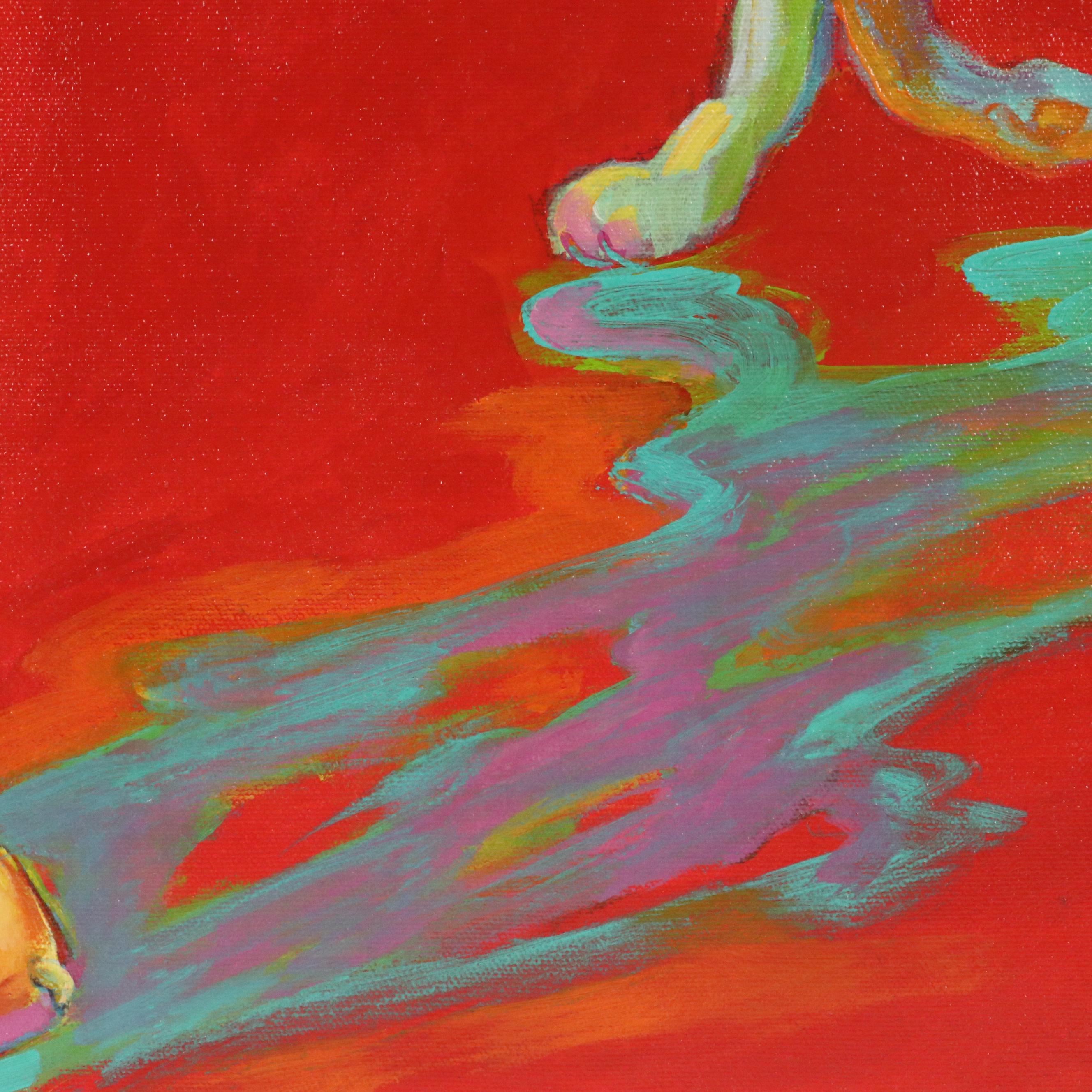 Martha Newfield Vibrant Modern Oil Painting, 21st Century