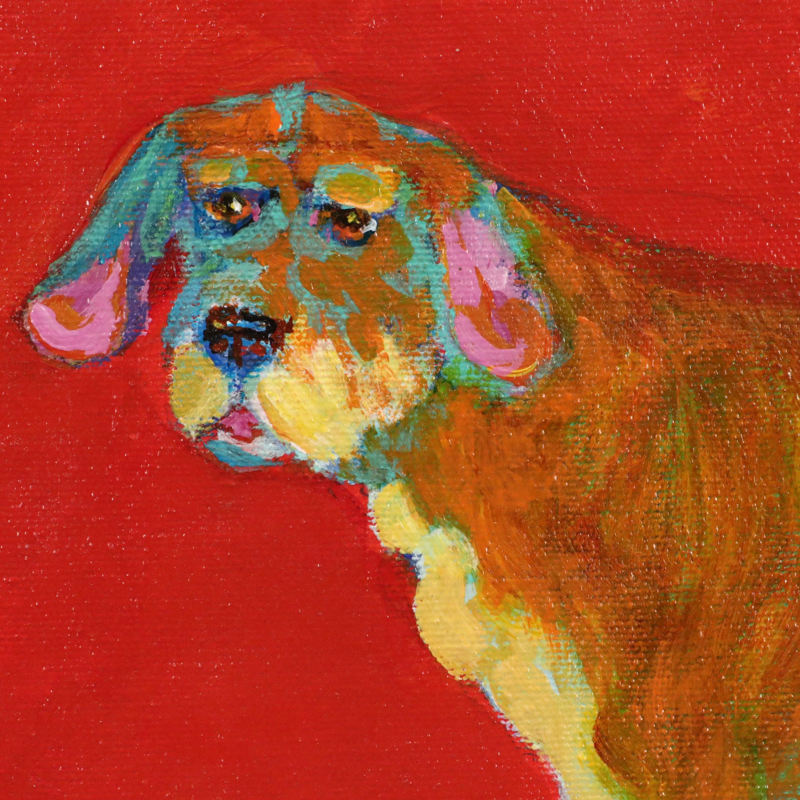 Martha Newfield Vibrant Modern Oil Painting, 21st Century