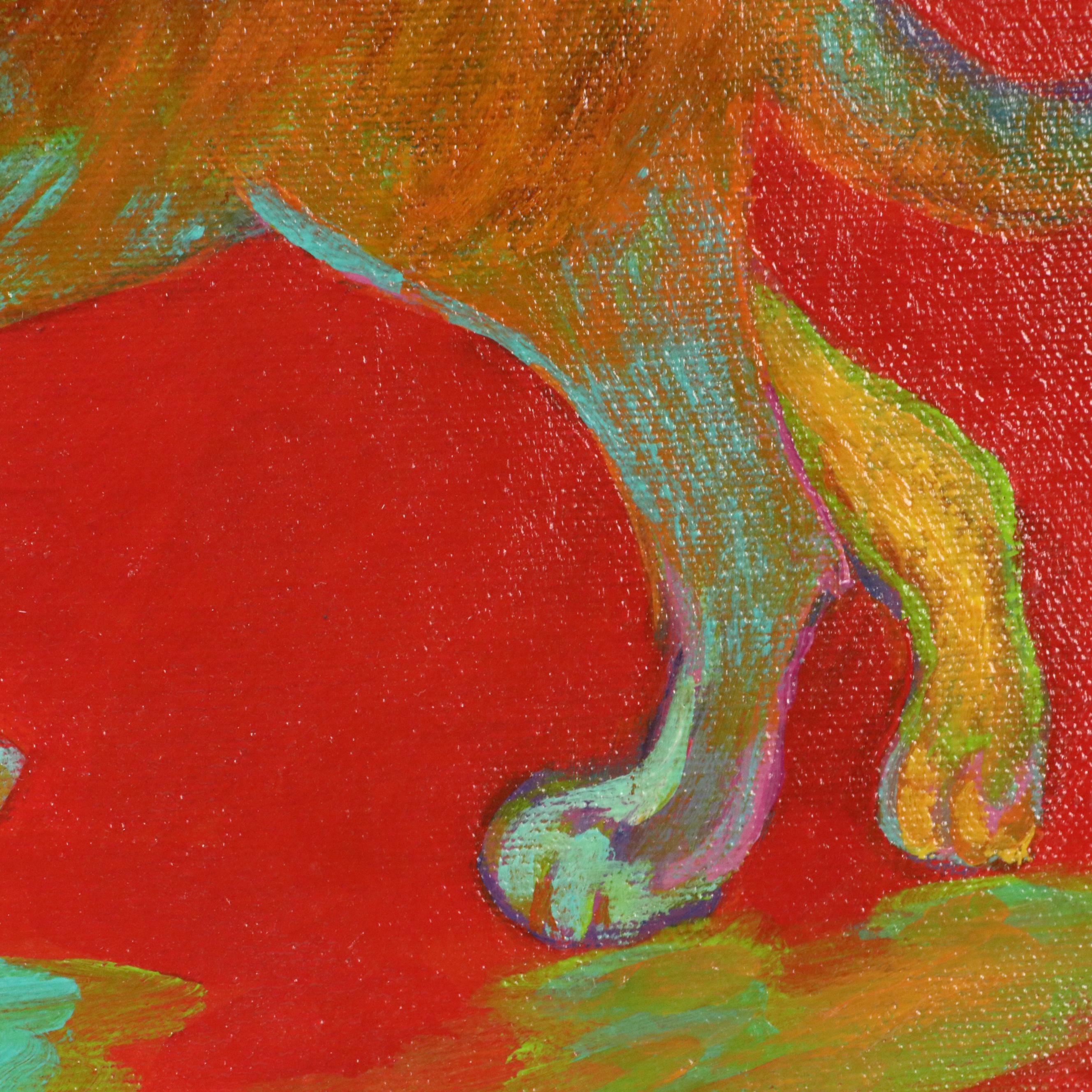 Martha Newfield Vibrant Modern Oil Painting, 21st Century