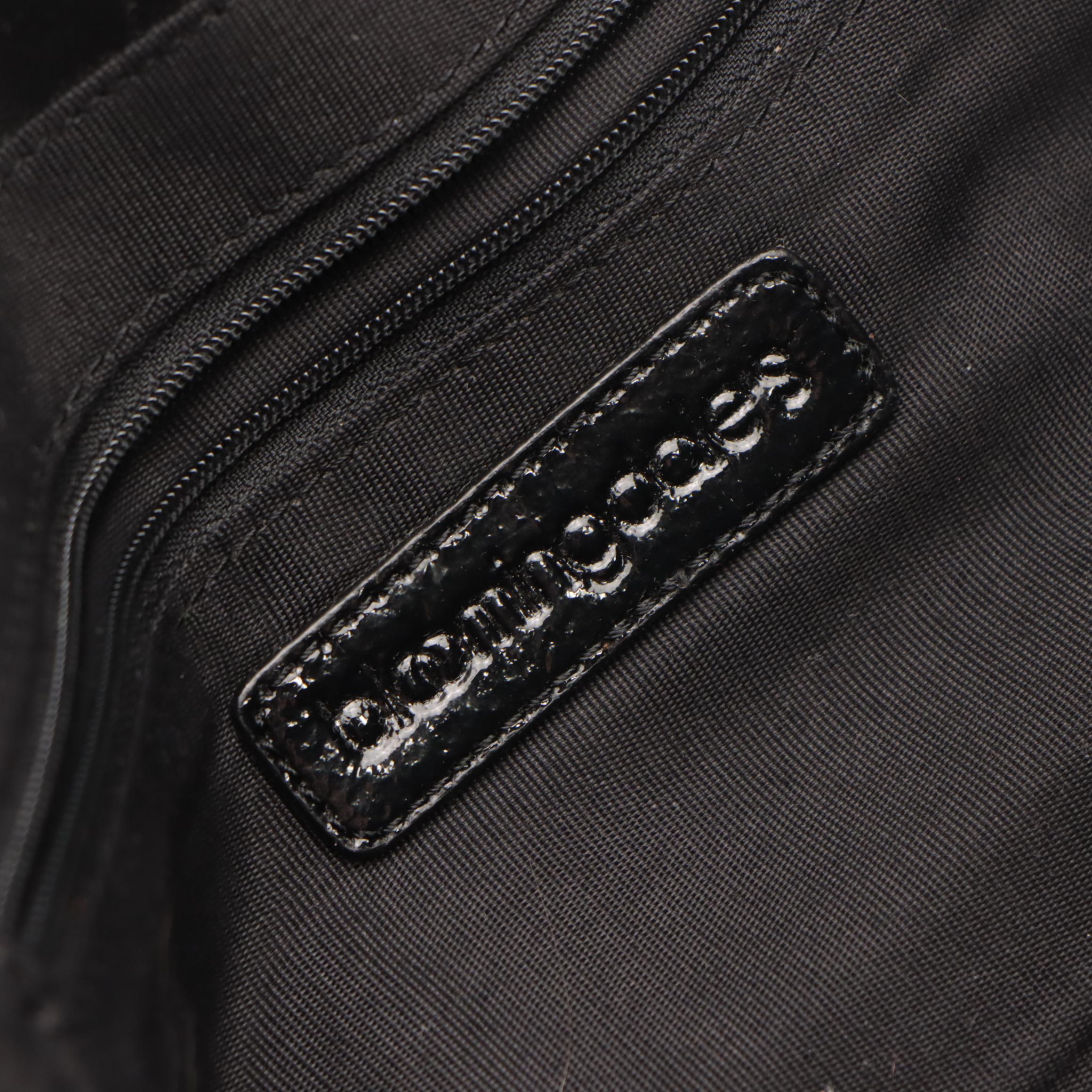 Talbots Brown Leather & White Ribbed Front Flap Crossbody and Other Evening Bags