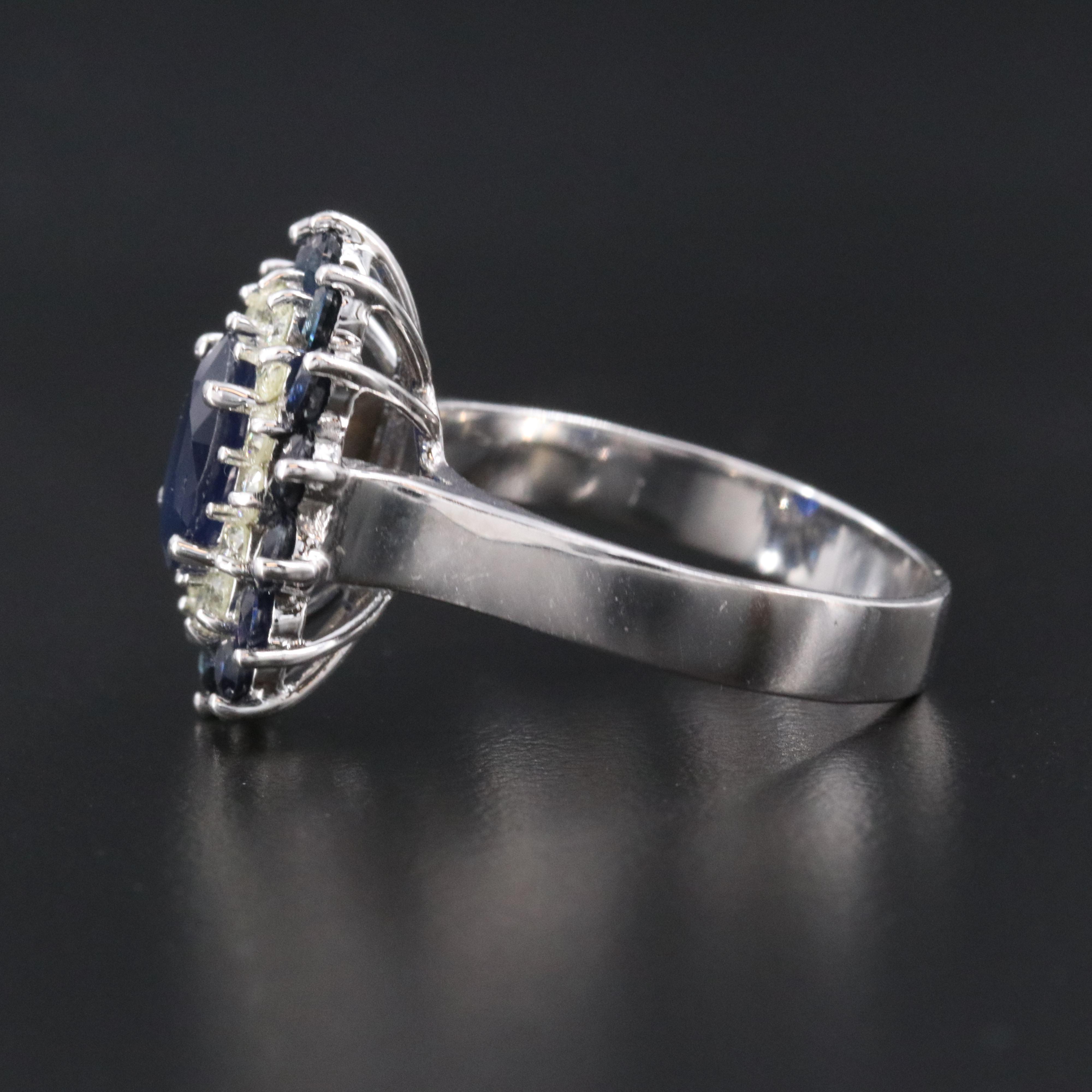 14K 1.20 CT Sapphire and Diamond Ring