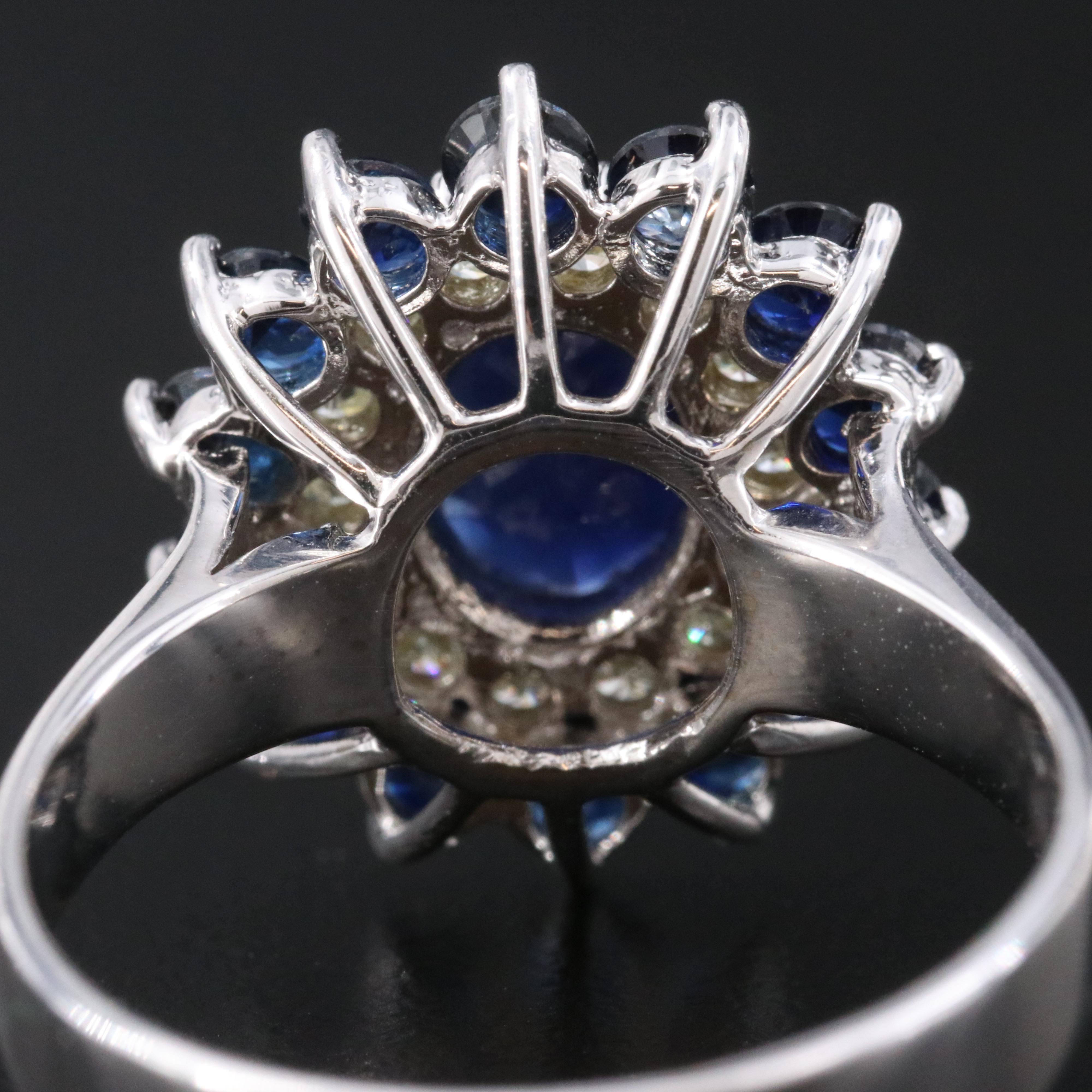 14K 1.20 CT Sapphire and Diamond Ring