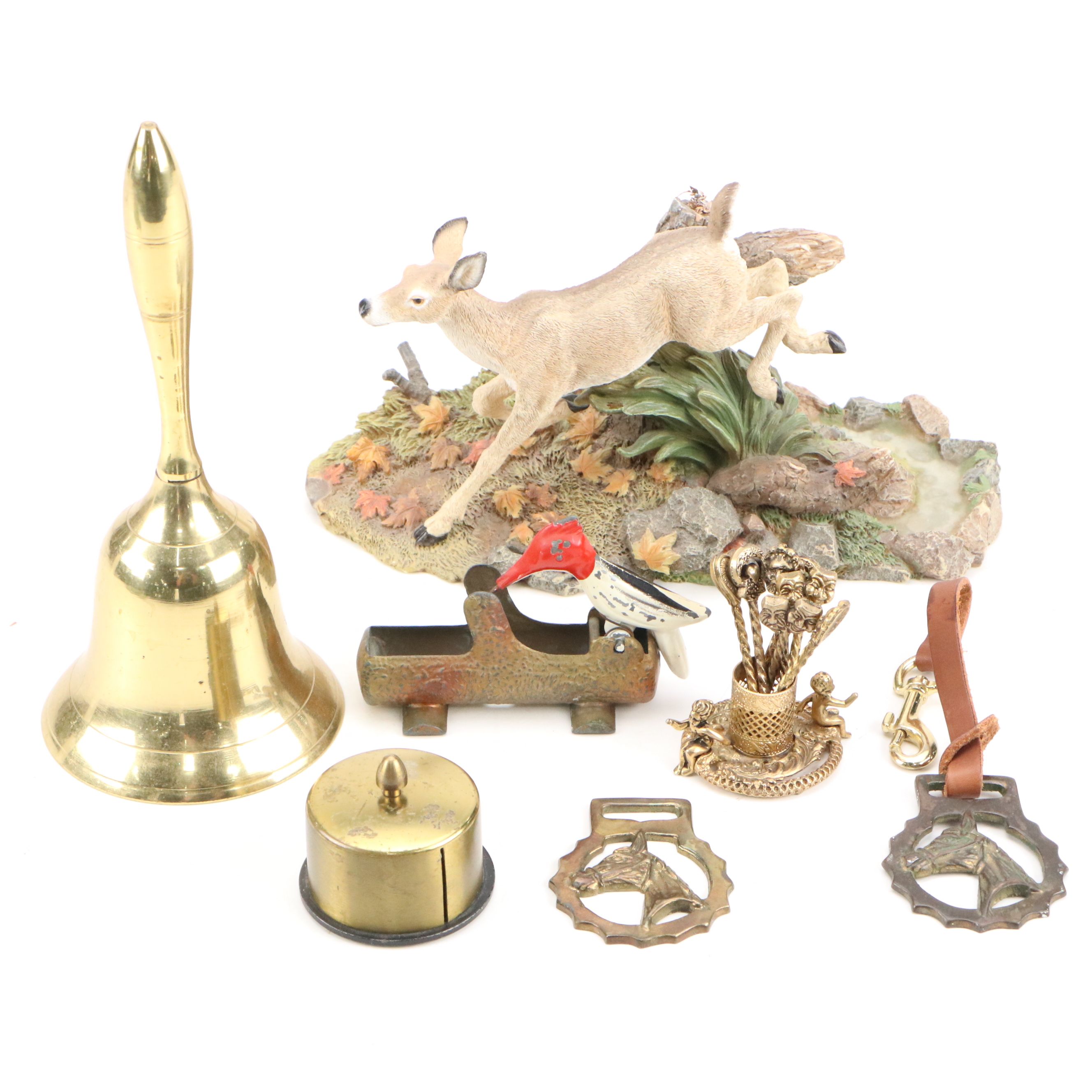 Second Nature Designs "Fall" Resin Deer Figurine with Other Décor