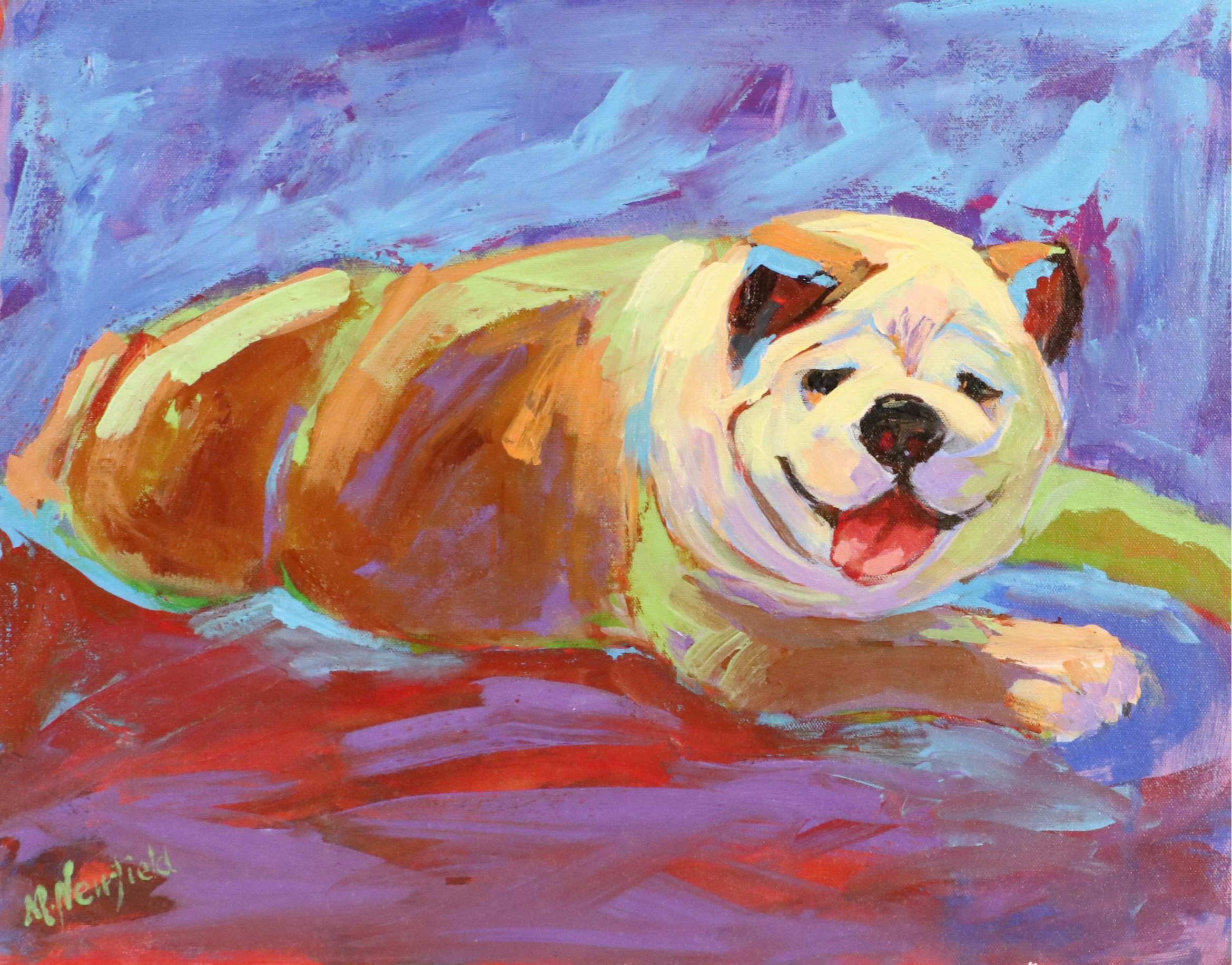 Martha Newfield Modern Oil Painting "Tubby," 21st Century