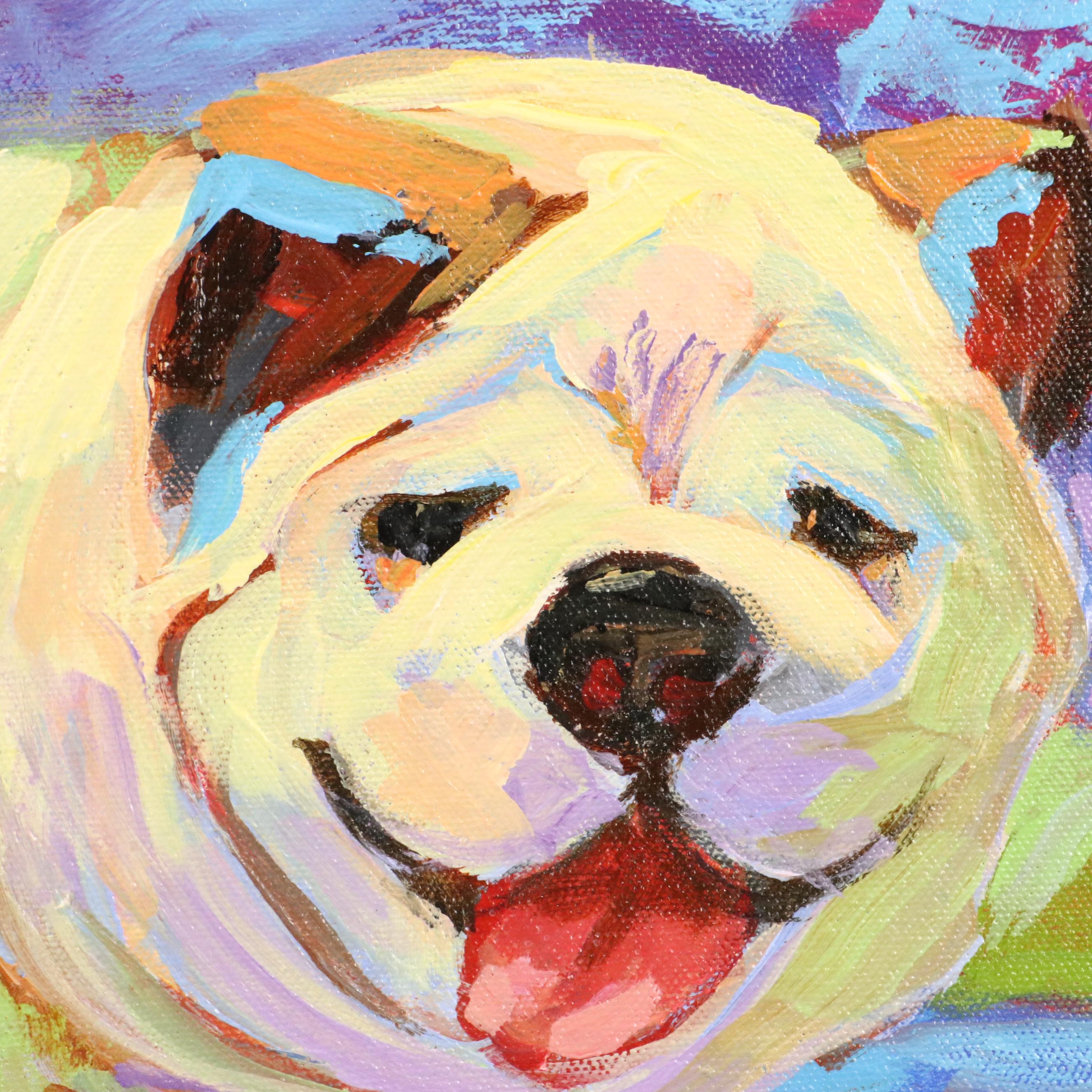 Martha Newfield Modern Oil Painting "Tubby," 21st Century