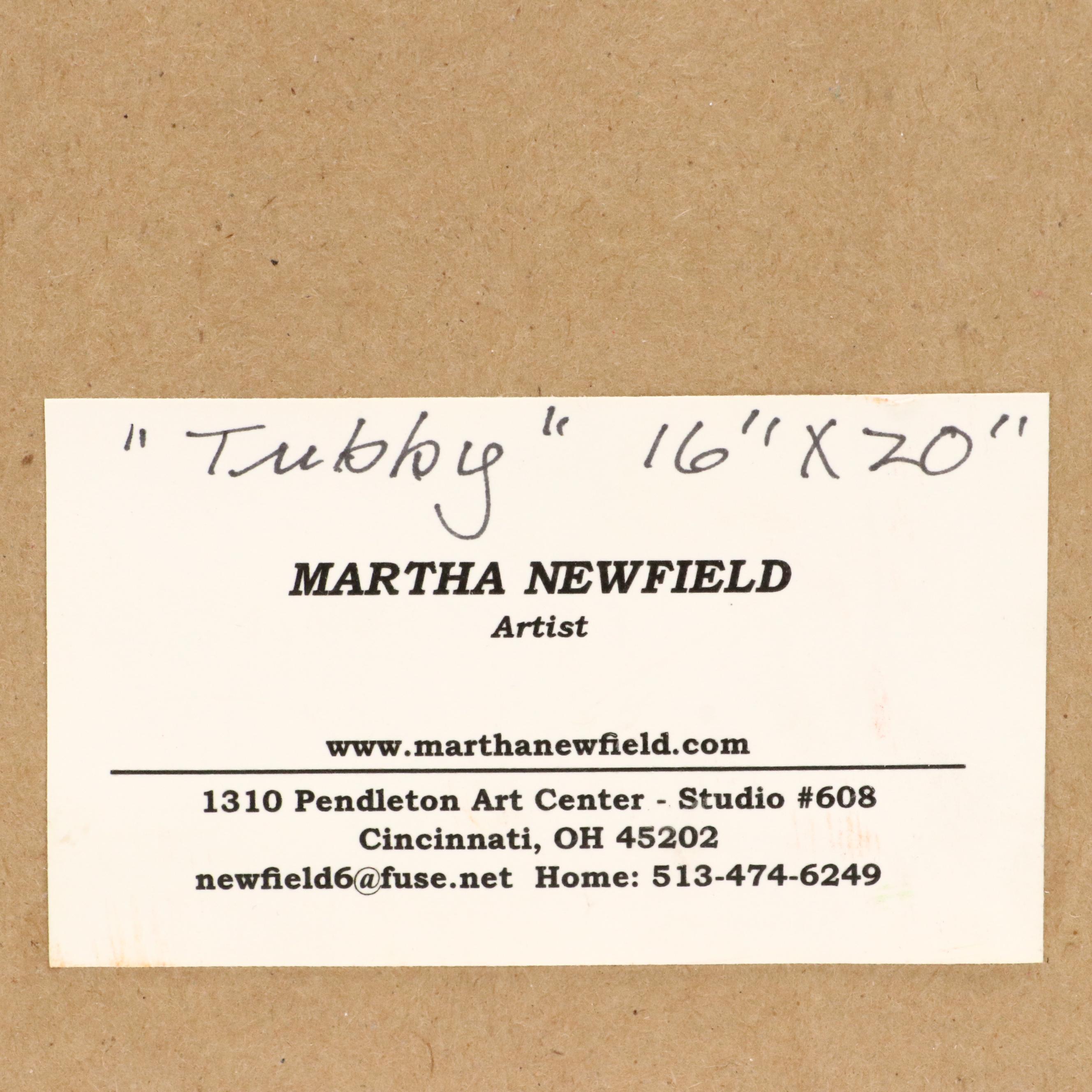 Martha Newfield Modern Oil Painting "Tubby," 21st Century