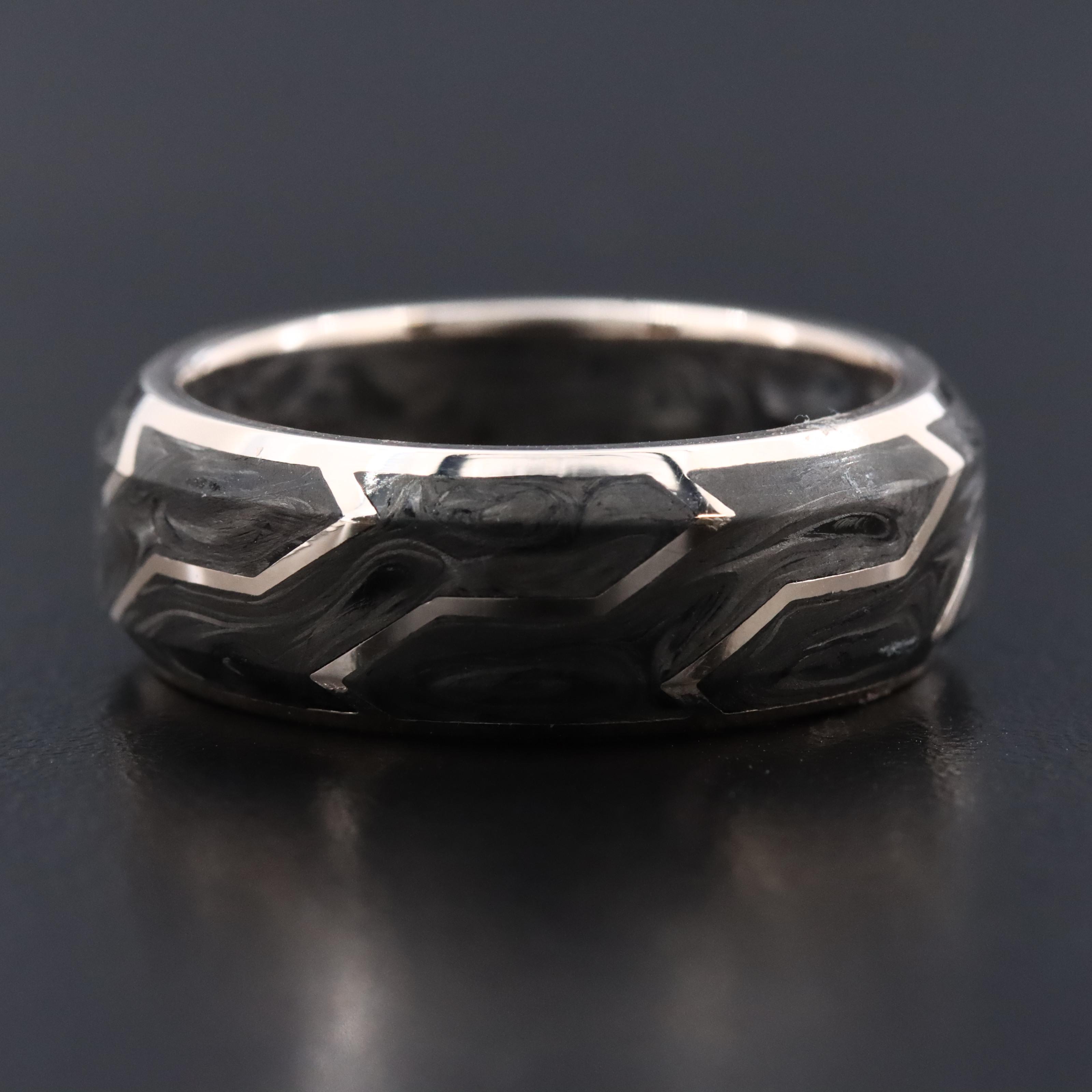David Yurman 18K Forged Carbon Band