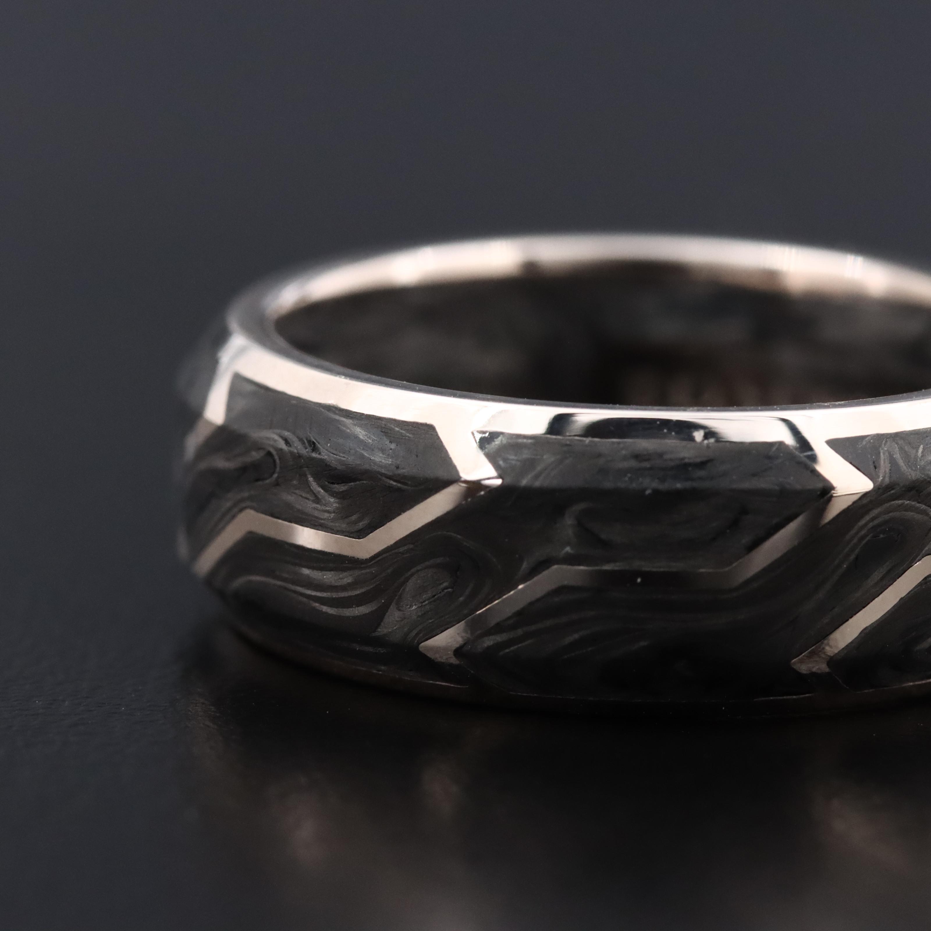 David Yurman 18K Forged Carbon Band