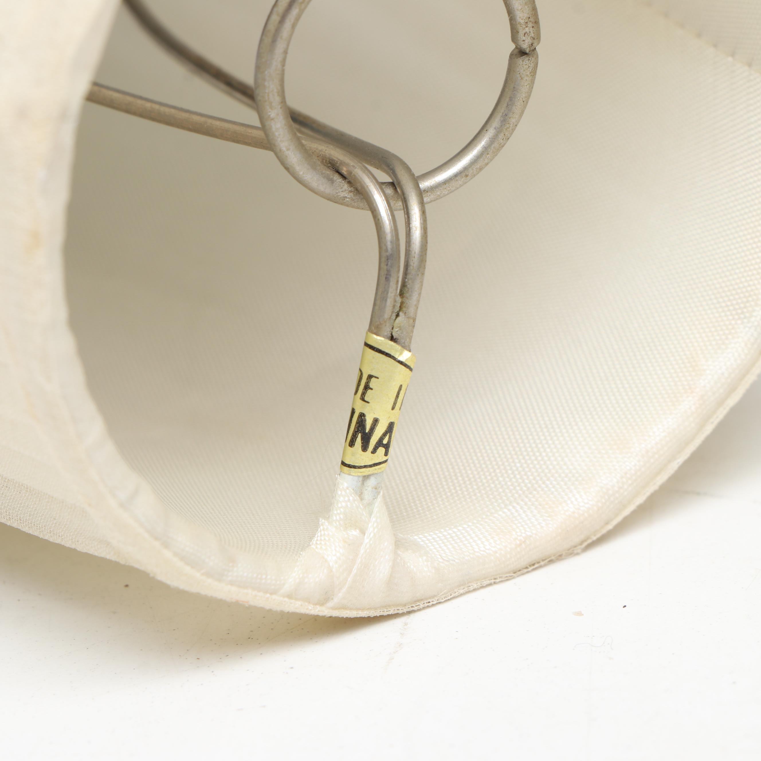 Pair of Empire Style Brass Single-Arm Wall Sconces with Clip-On Ruffled Shades