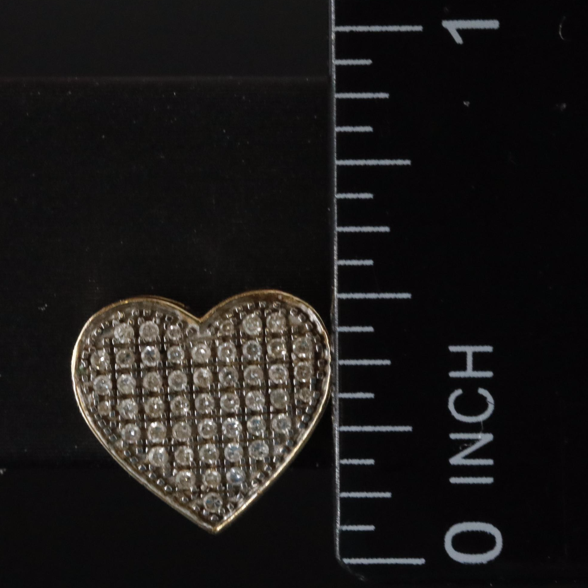 10K 0.36 CTW Diamond Heart Earrings