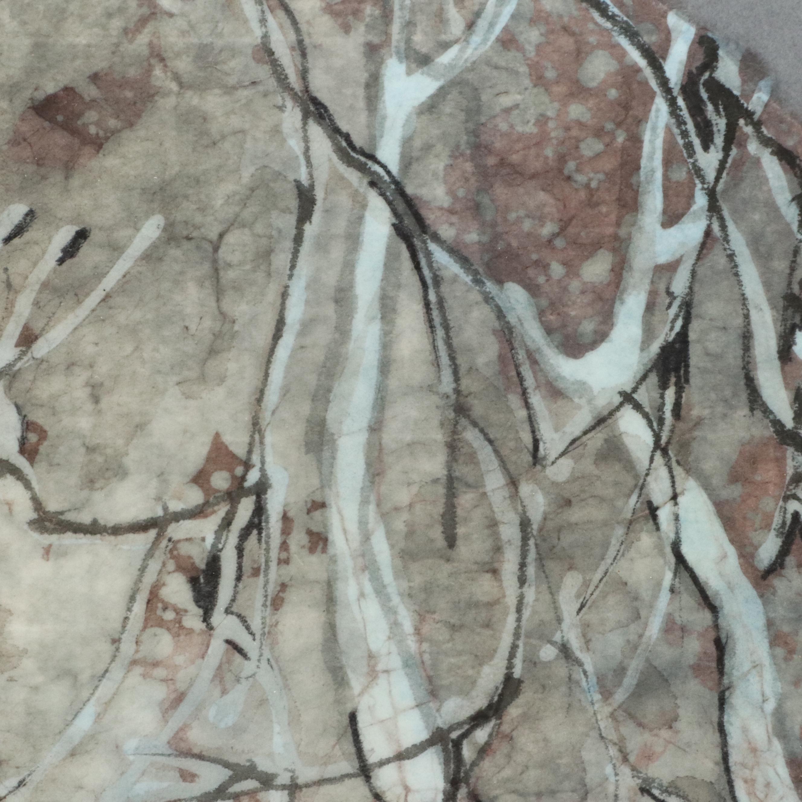 Lee Long Looi Watercolor Painting of Southeast Asian Village Scene, 20th Century