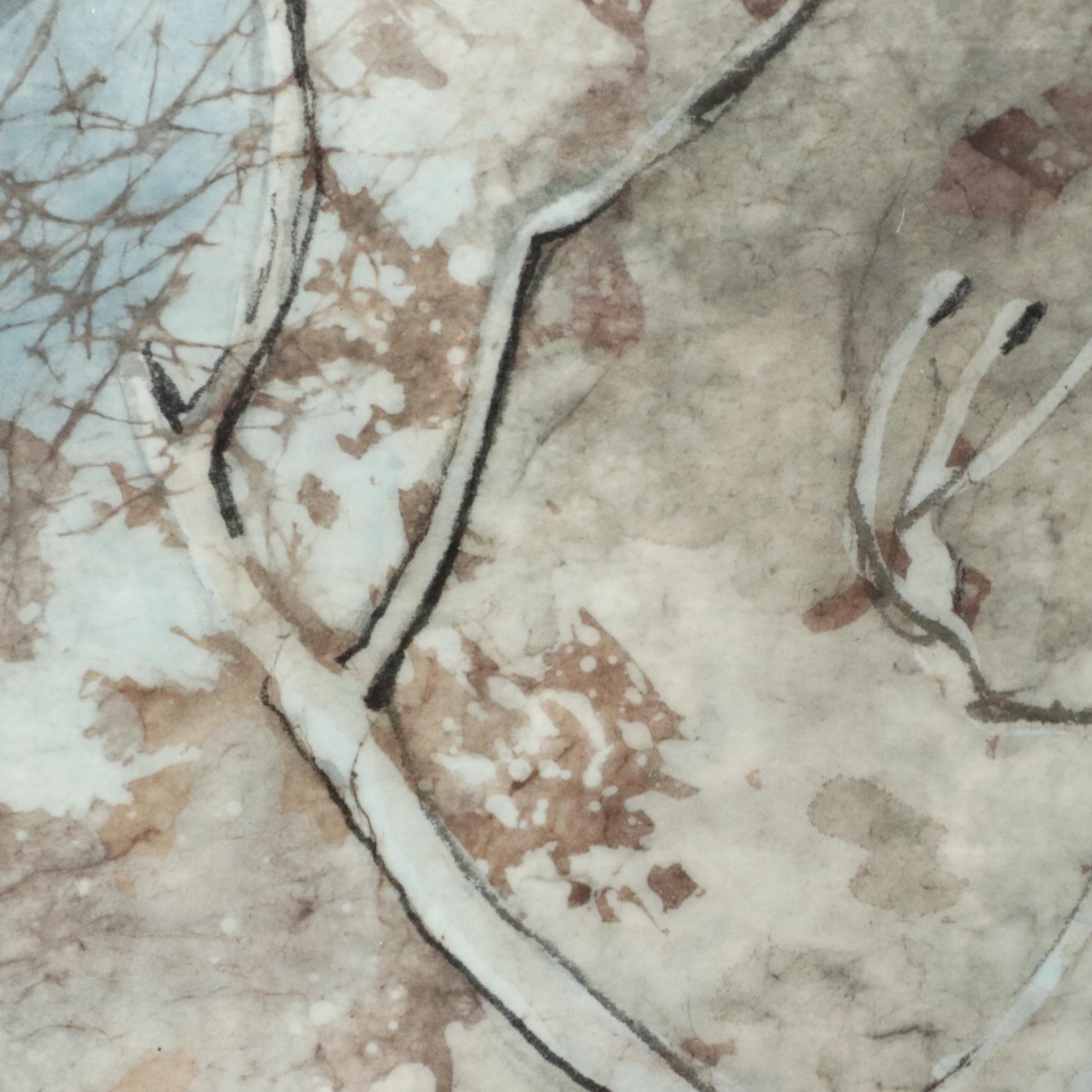 Lee Long Looi Watercolor Painting of Southeast Asian Village Scene, 20th Century