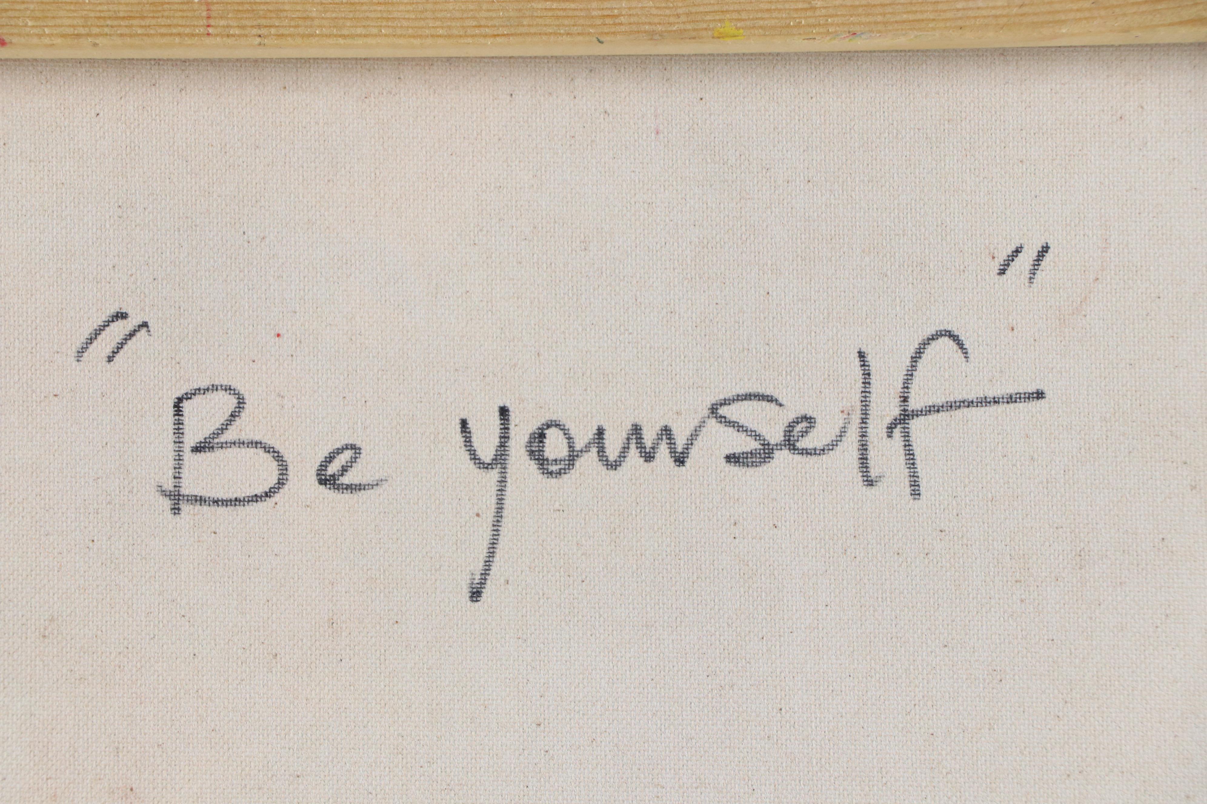 Abiola Idowu Mixed Media Painting "Be Yourself," 2023