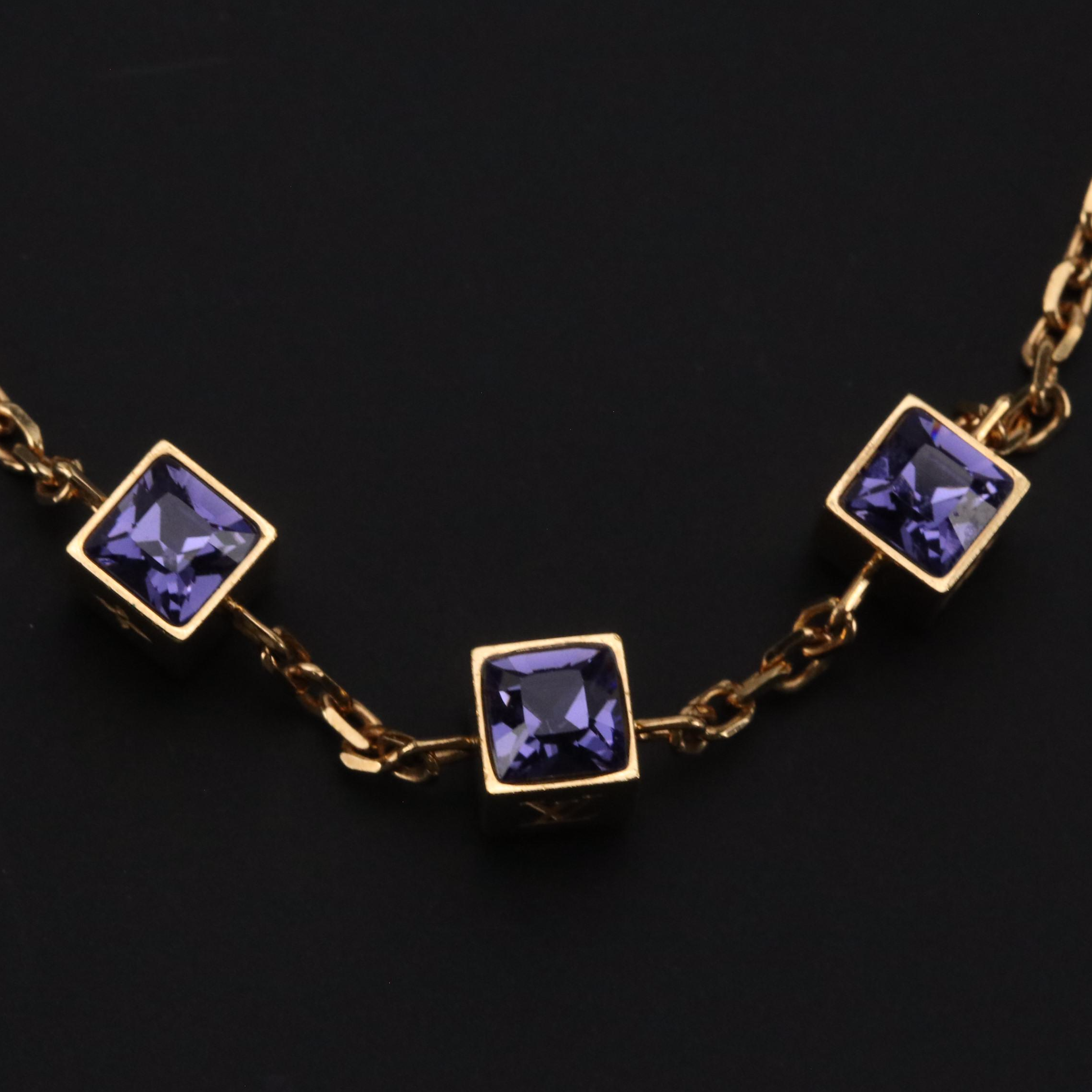 Louis Vuitton Crystal Gamble Station Necklace