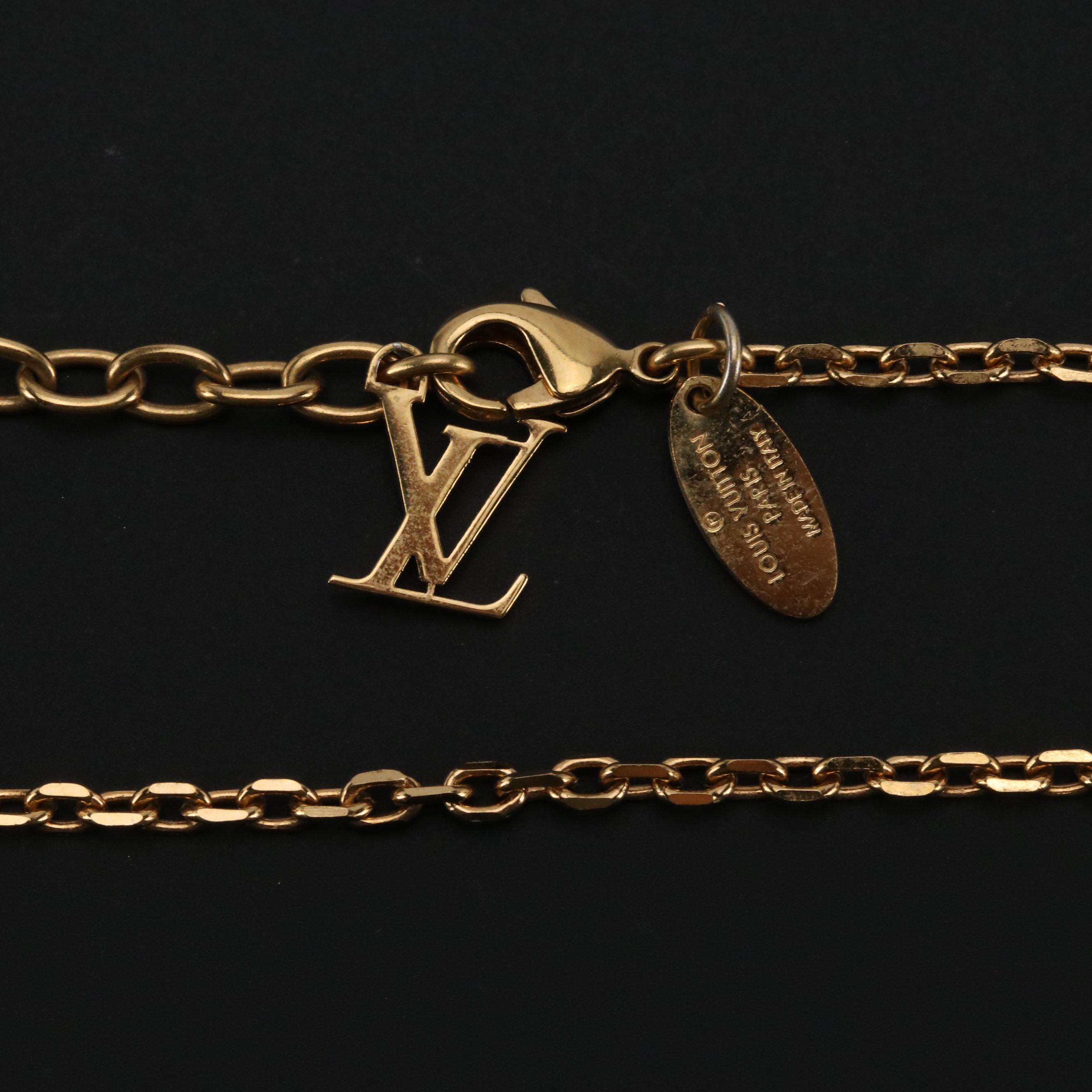 Louis Vuitton Crystal Gamble Station Necklace