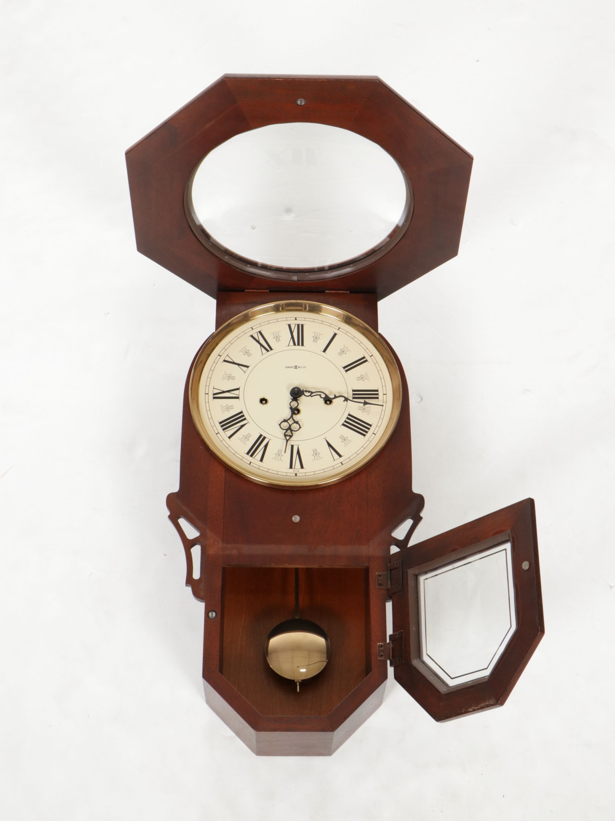 Howard Miller Wooden Schoolhouse Wall Clock