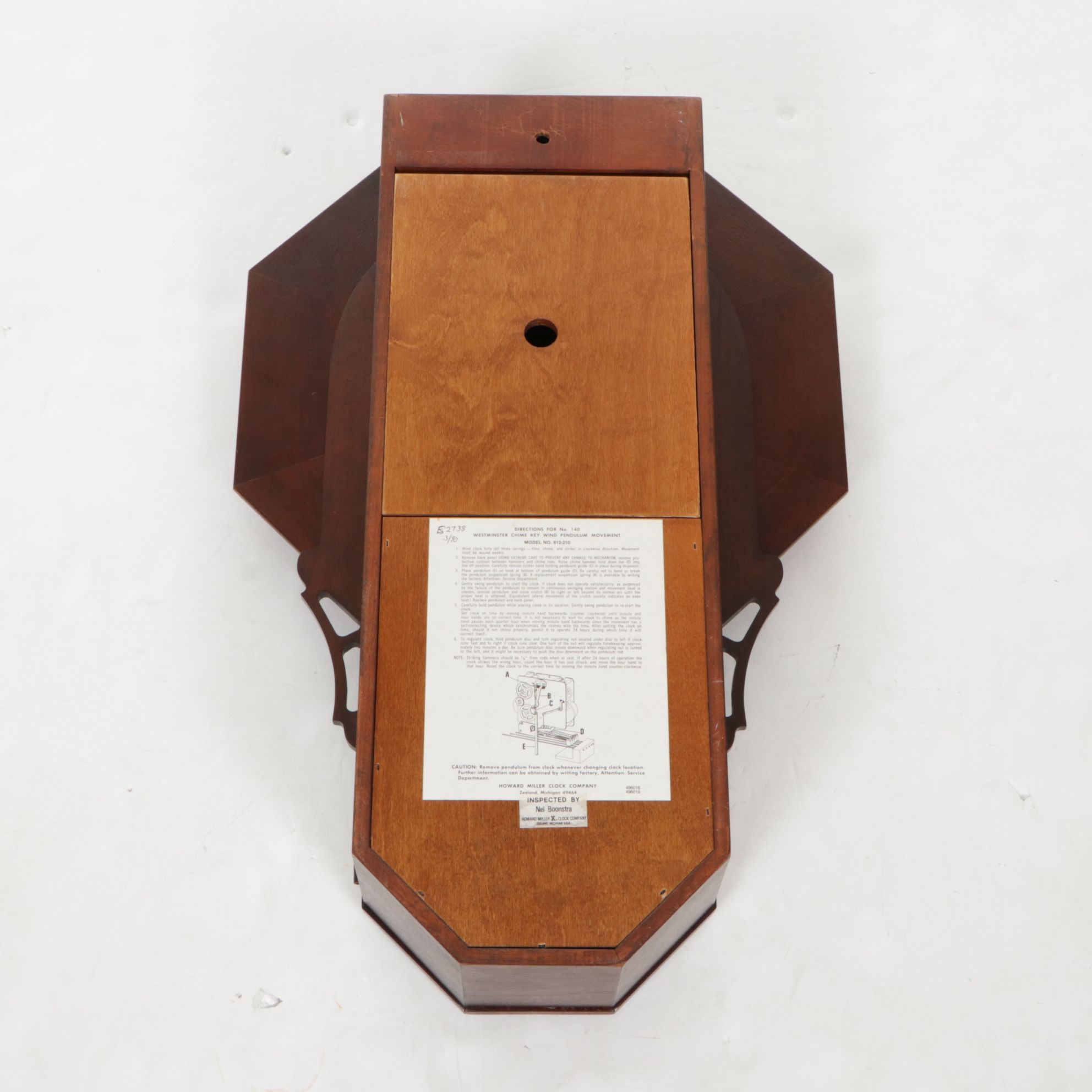 Howard Miller Wooden Schoolhouse Wall Clock