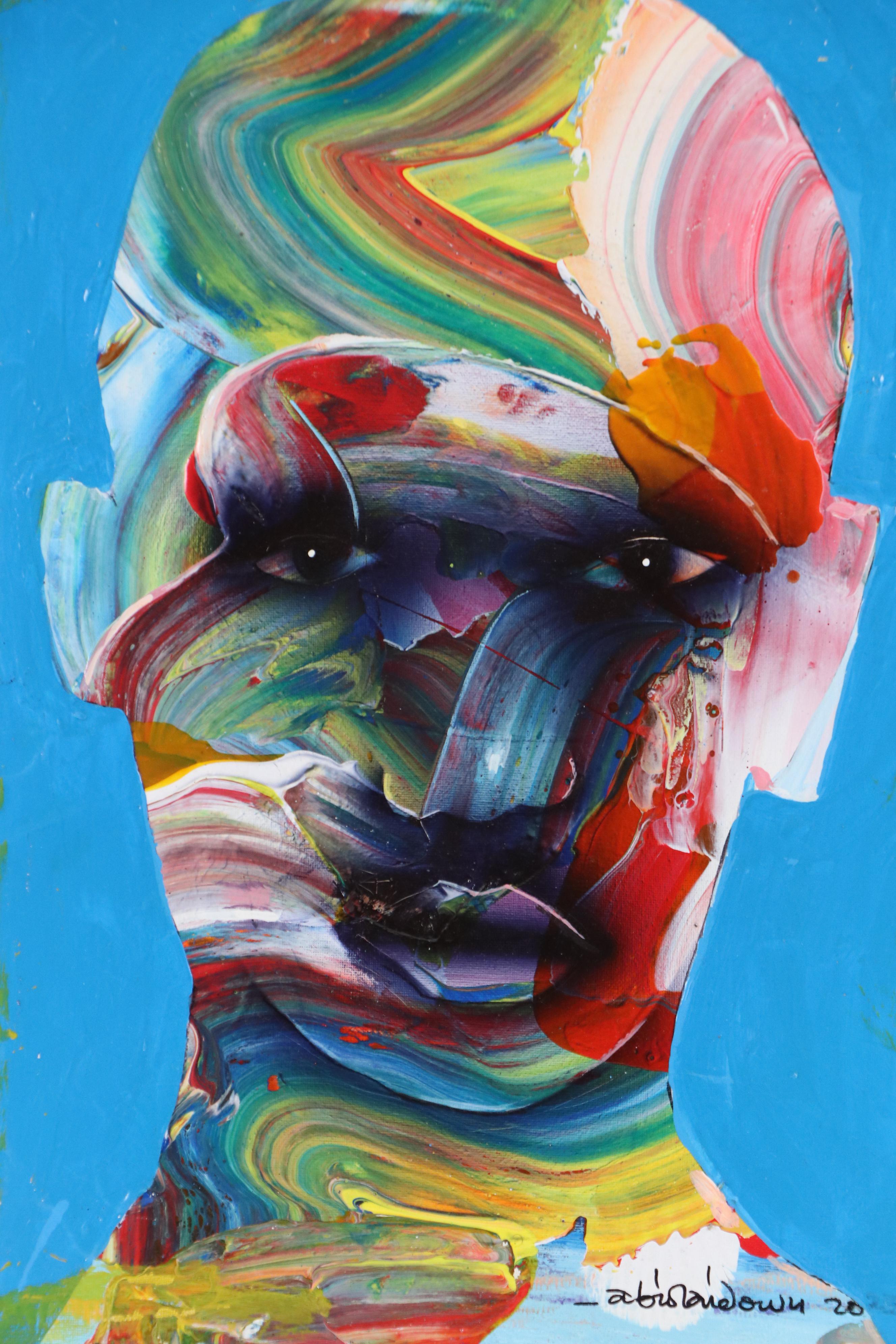 Abiola Idowu Stylized Acrylic Portrait "I am a Champion," 2023