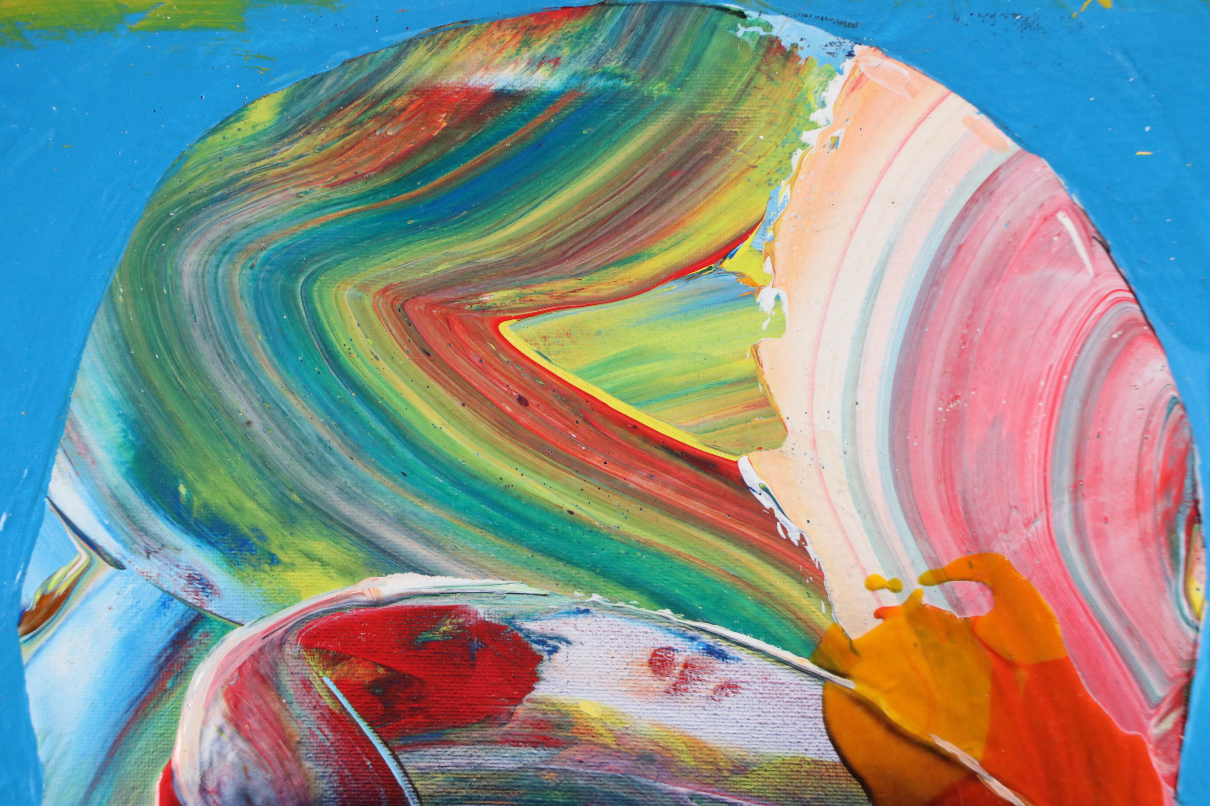 Abiola Idowu Stylized Acrylic Portrait "I am a Champion," 2023