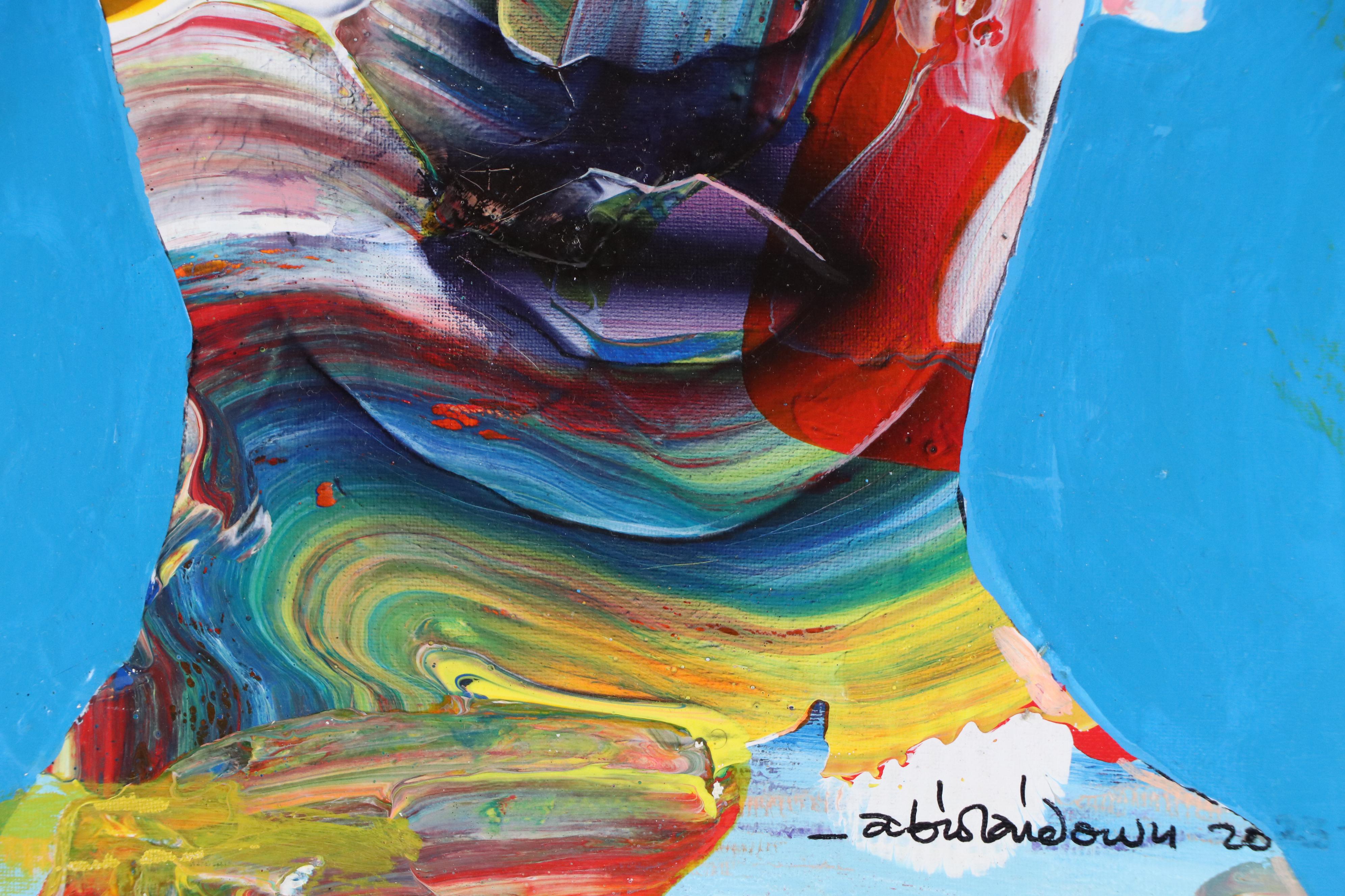 Abiola Idowu Stylized Acrylic Portrait "I am a Champion," 2023