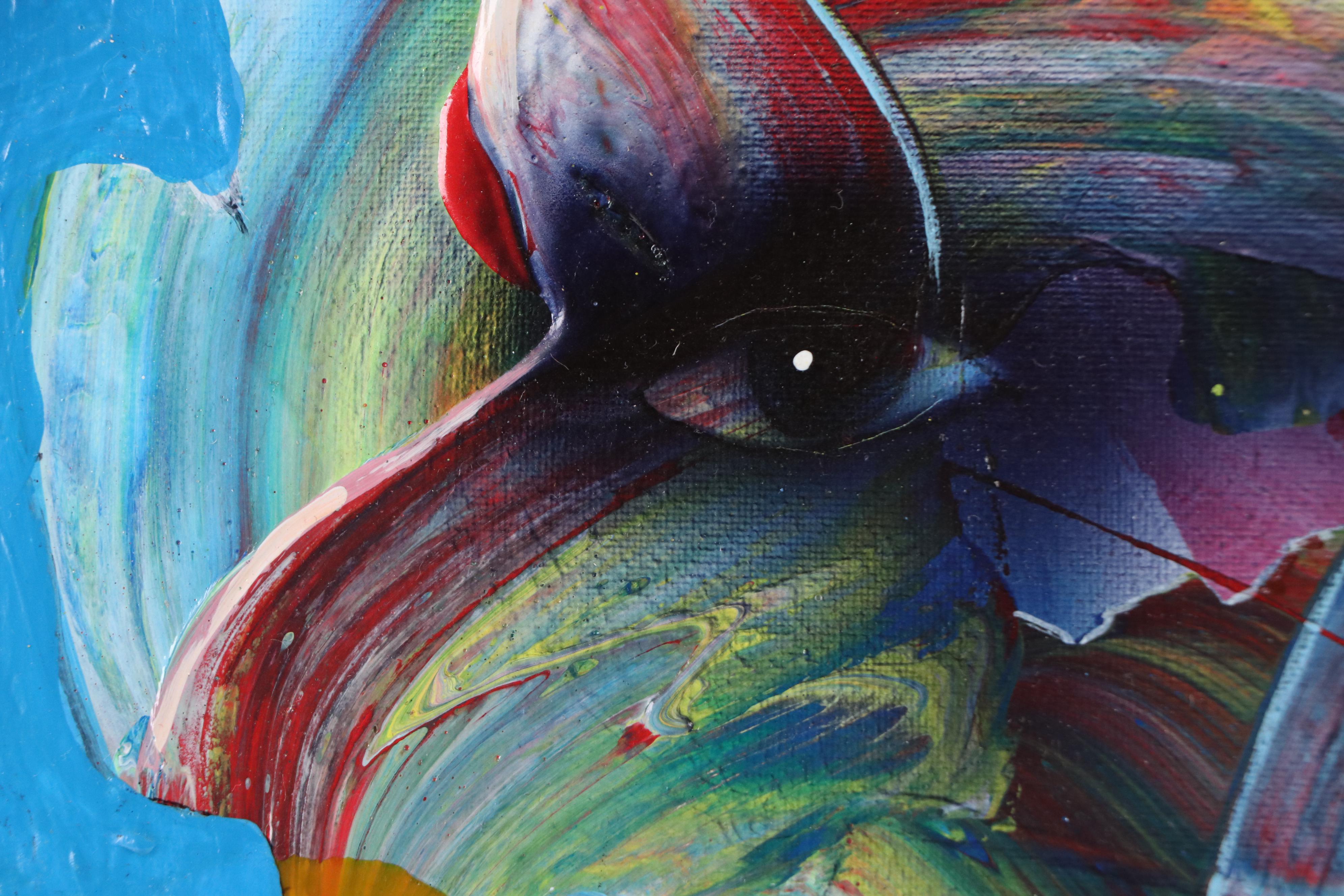 Abiola Idowu Stylized Acrylic Portrait "I am a Champion," 2023