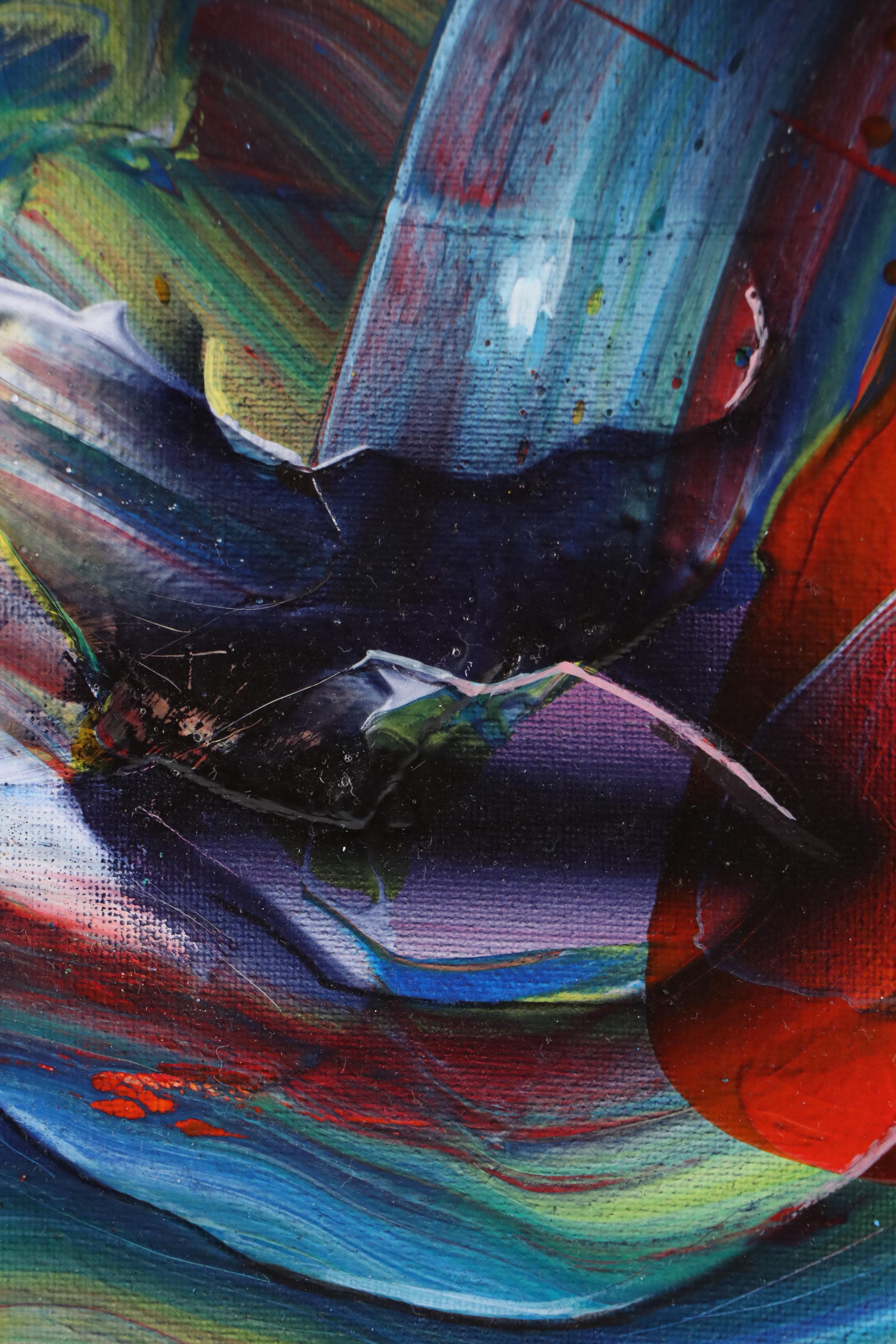 Abiola Idowu Stylized Acrylic Portrait "I am a Champion," 2023