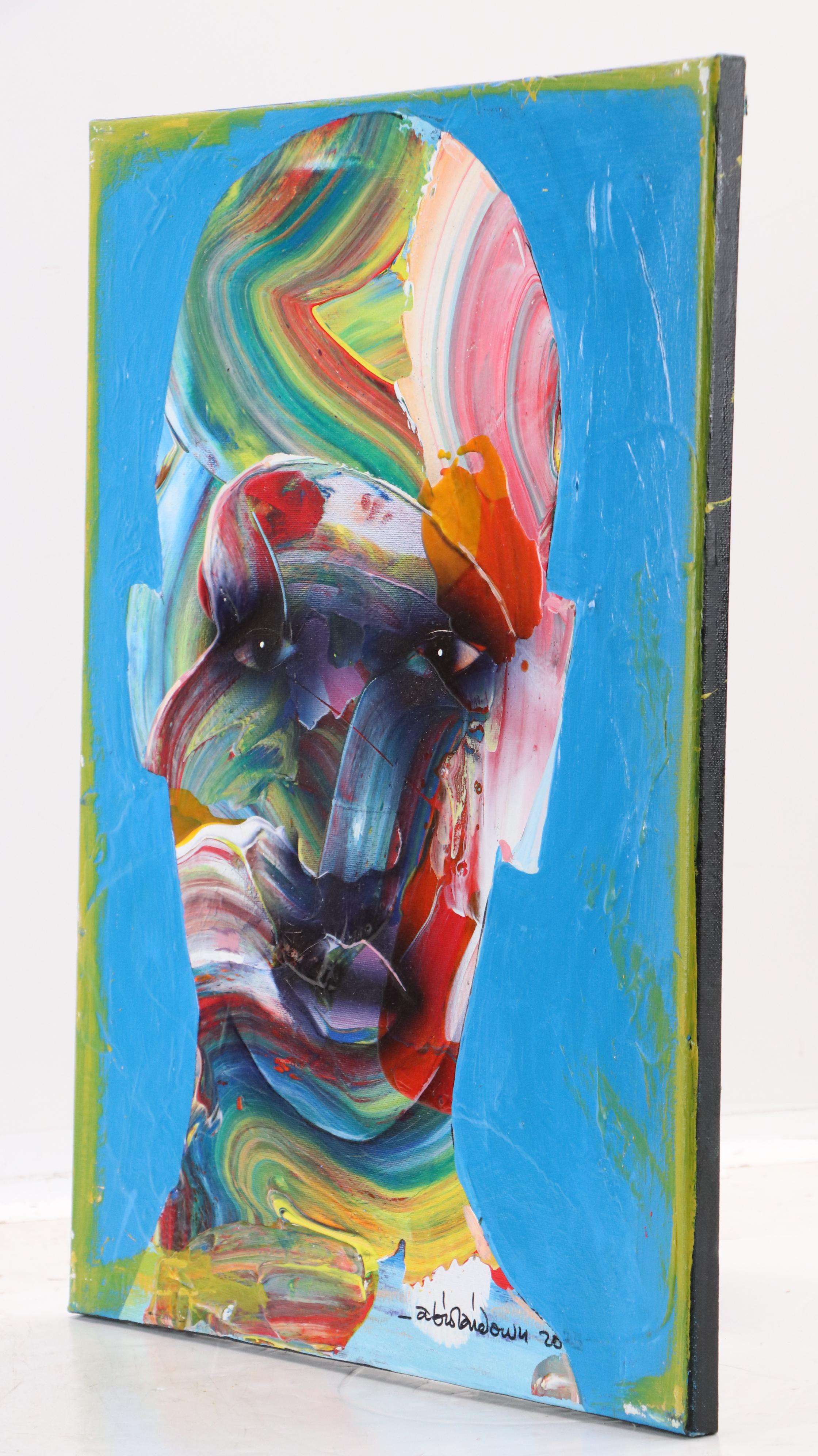 Abiola Idowu Stylized Acrylic Portrait "I am a Champion," 2023