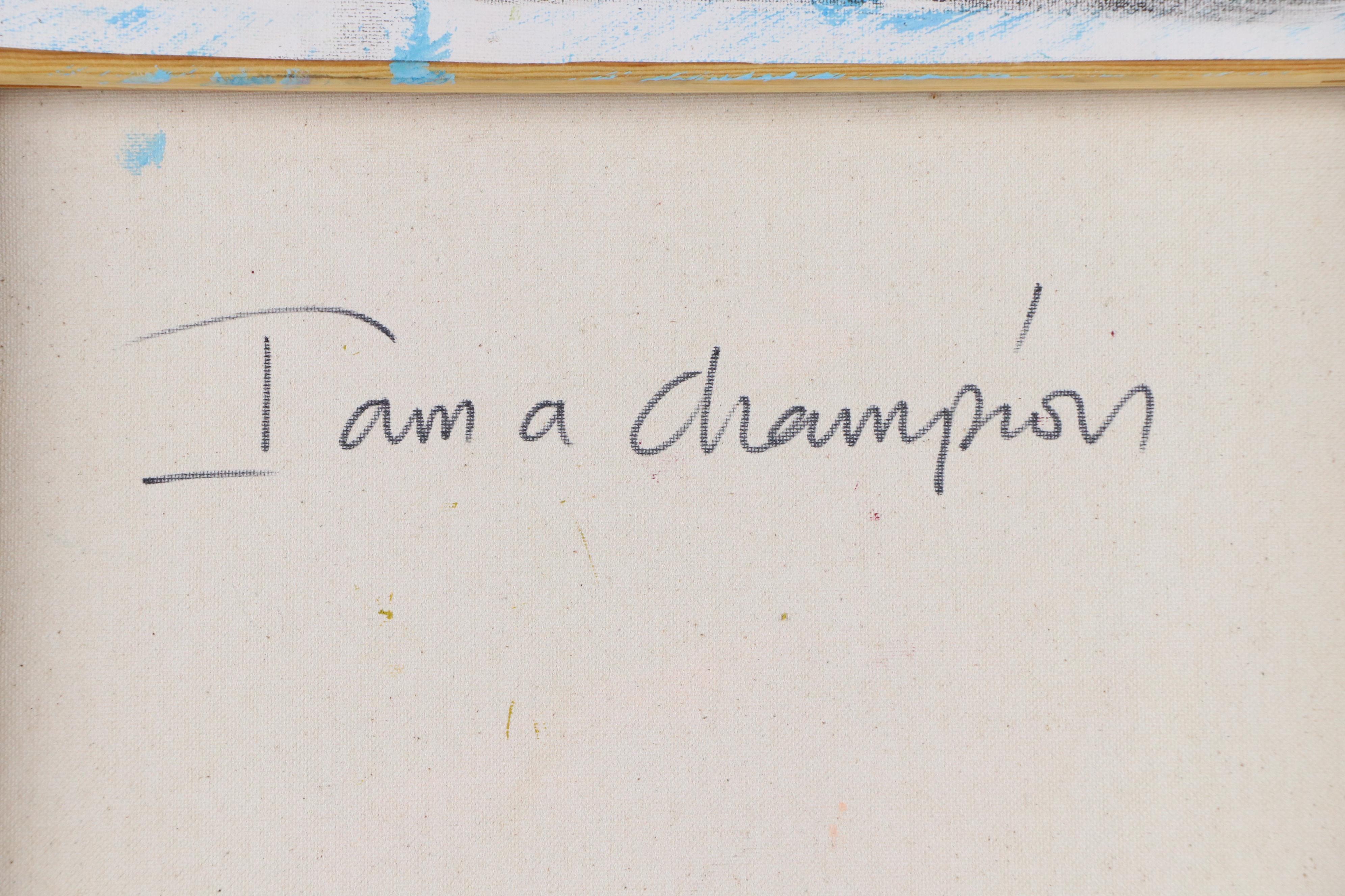 Abiola Idowu Stylized Acrylic Portrait "I am a Champion," 2023