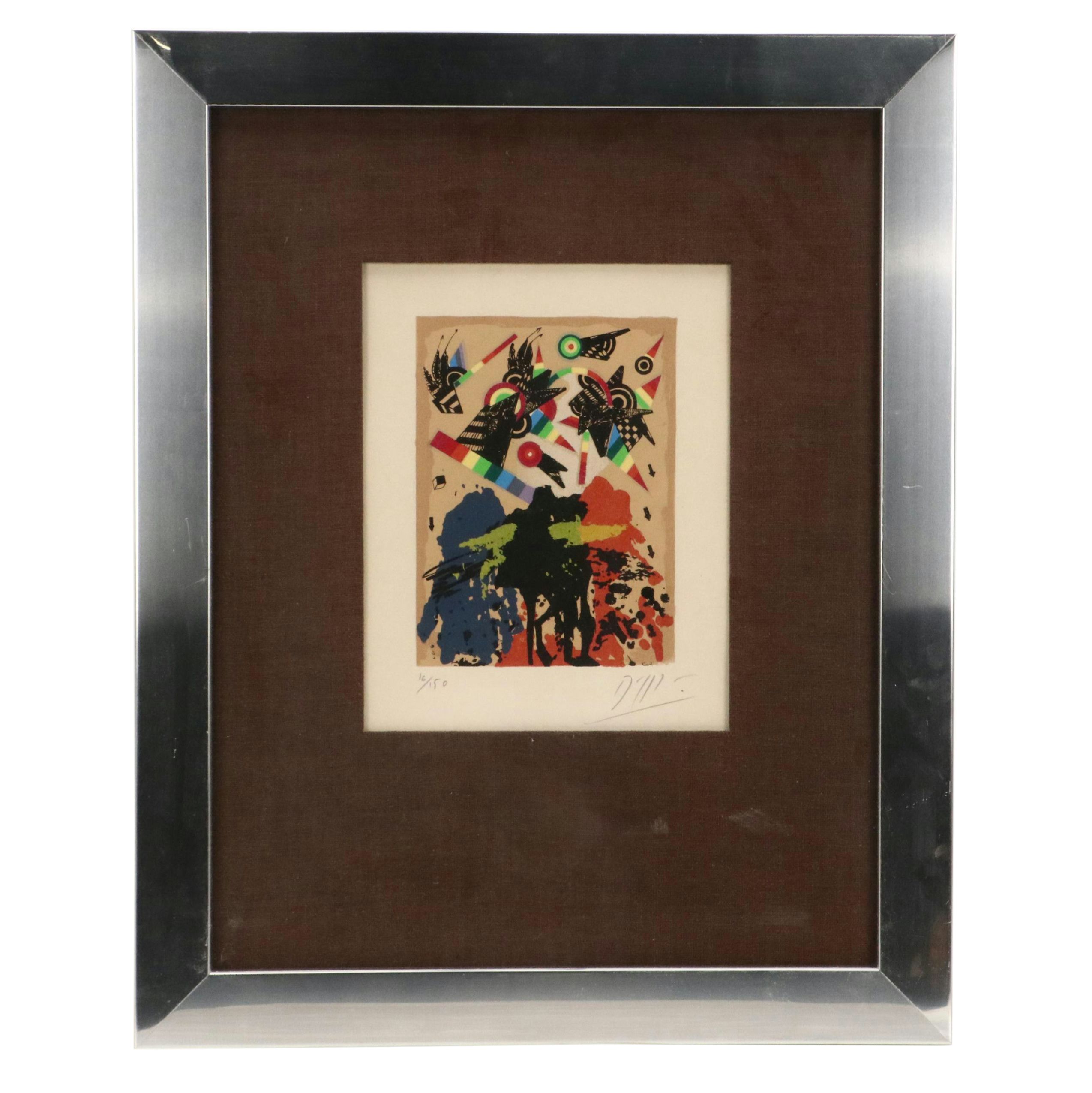 Georges Dussau Serigraph "Mythology," Circa 1979