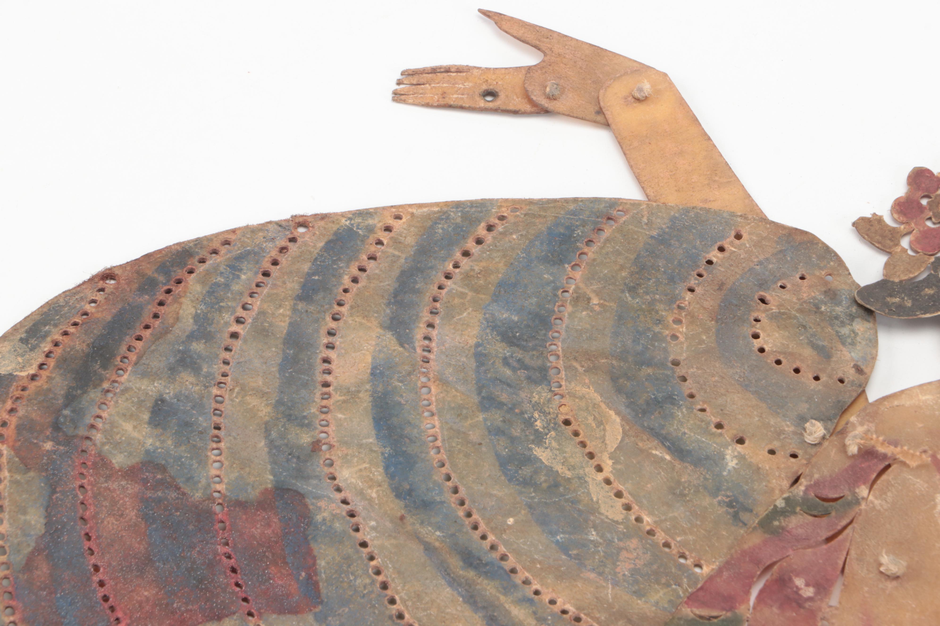 Chinese Oyster Spirit Vellum Shadow Puppet, Circa 1870