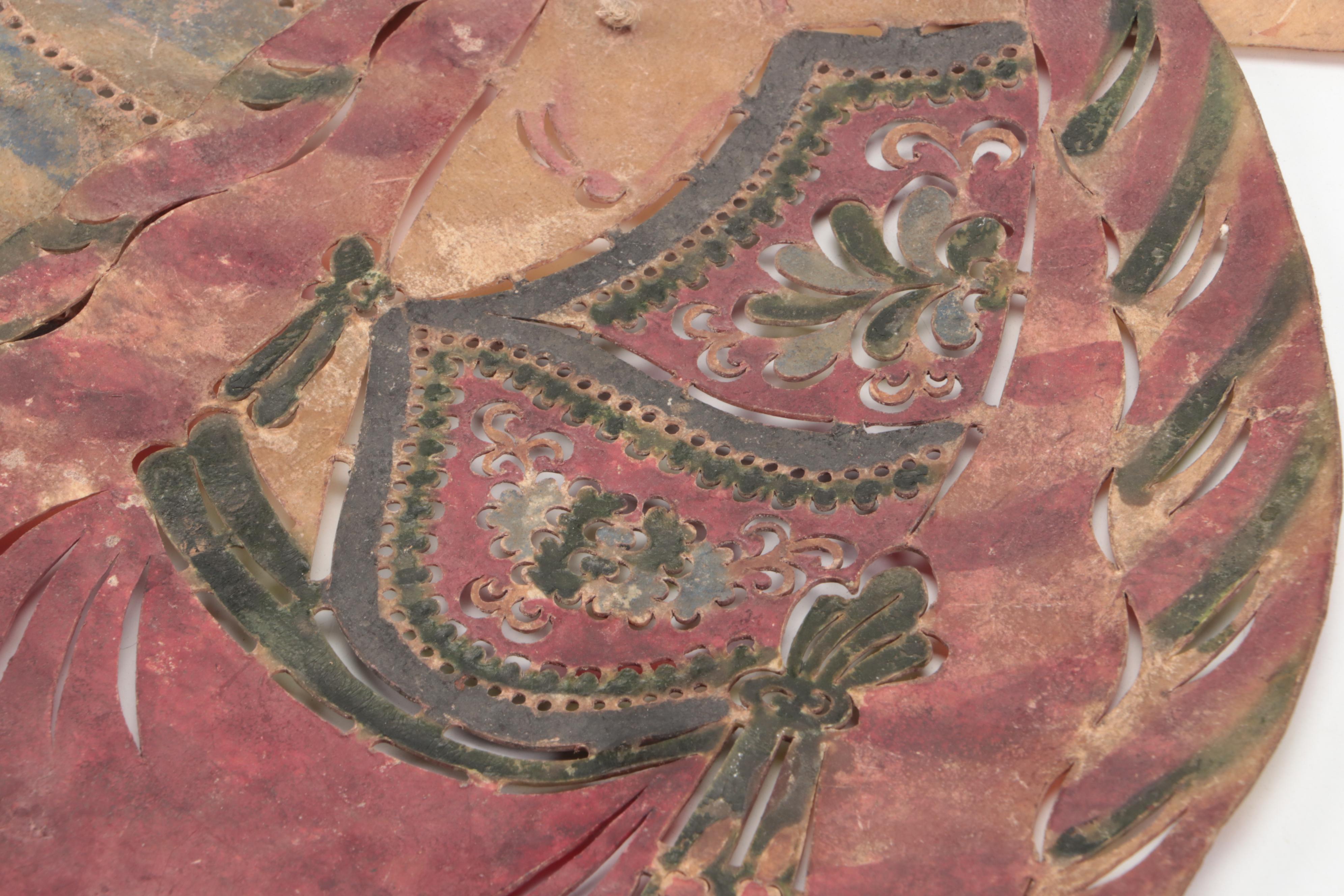 Chinese Oyster Spirit Vellum Shadow Puppet, Circa 1870