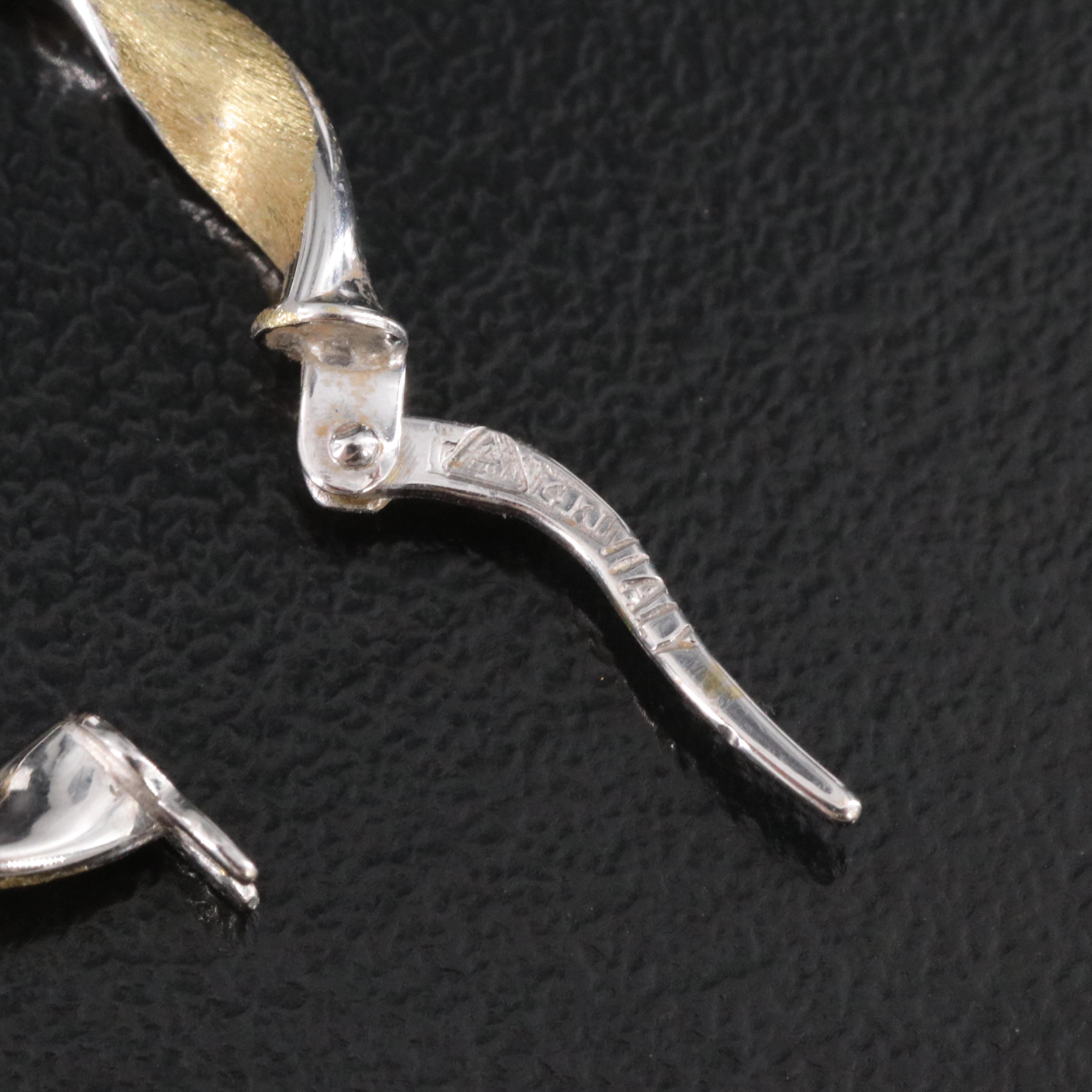 Italian 14K Two-Tone Twist Hoops