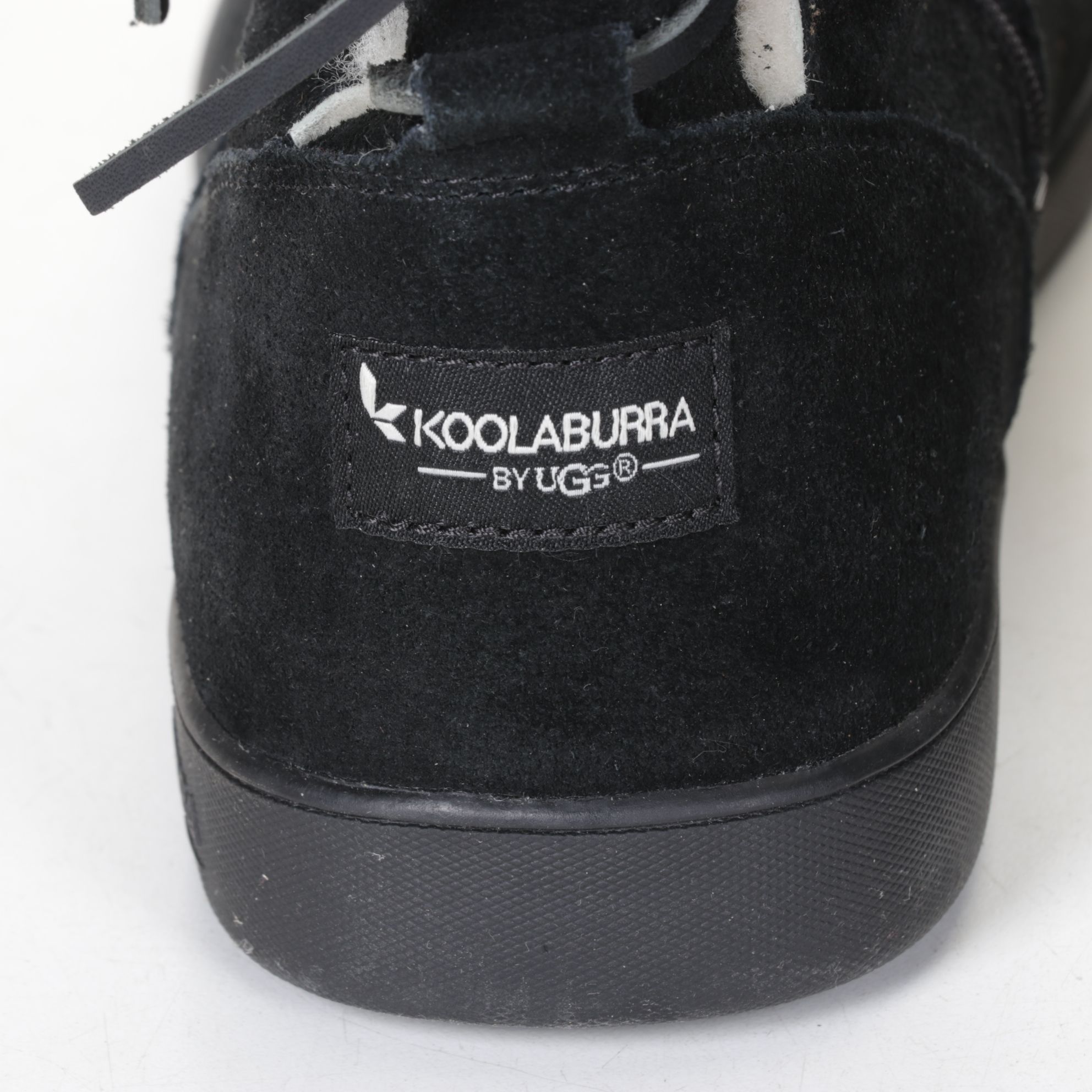 Koolaburra by UGG Shazi Black Suede Short Tie-Back Boots