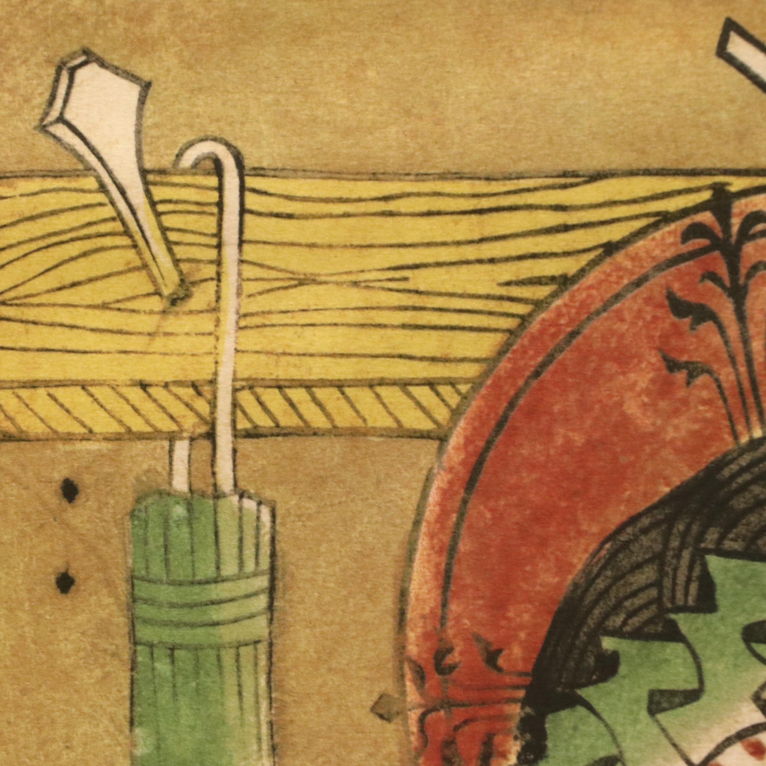 Reproduction Offset Lithograph of Medieval Woodcut "Man of Sorrows," Circa 1947