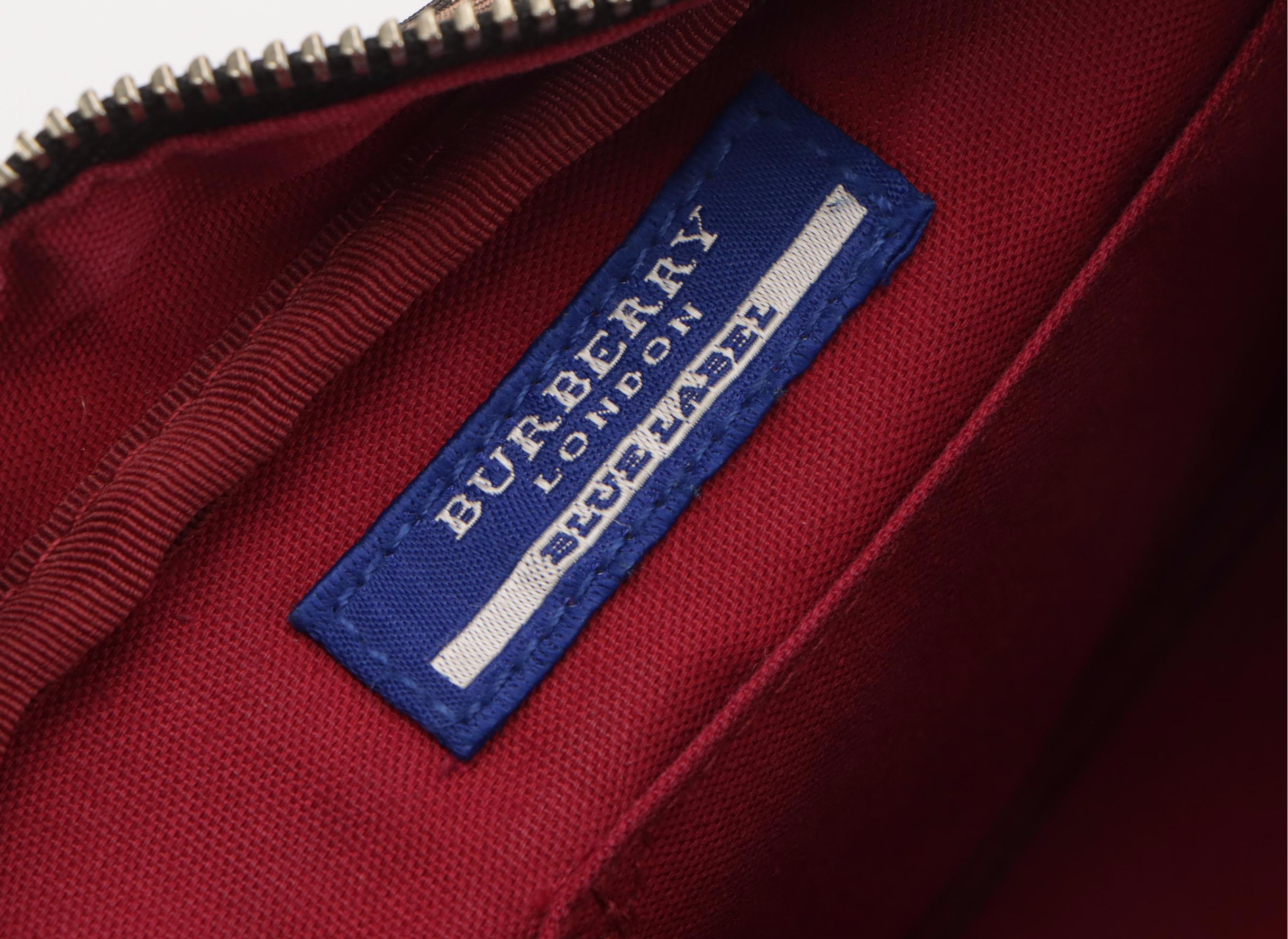 Burberry Blue Label Crossbody Bag in Nova Check Nylon Canvas and Leather Trim