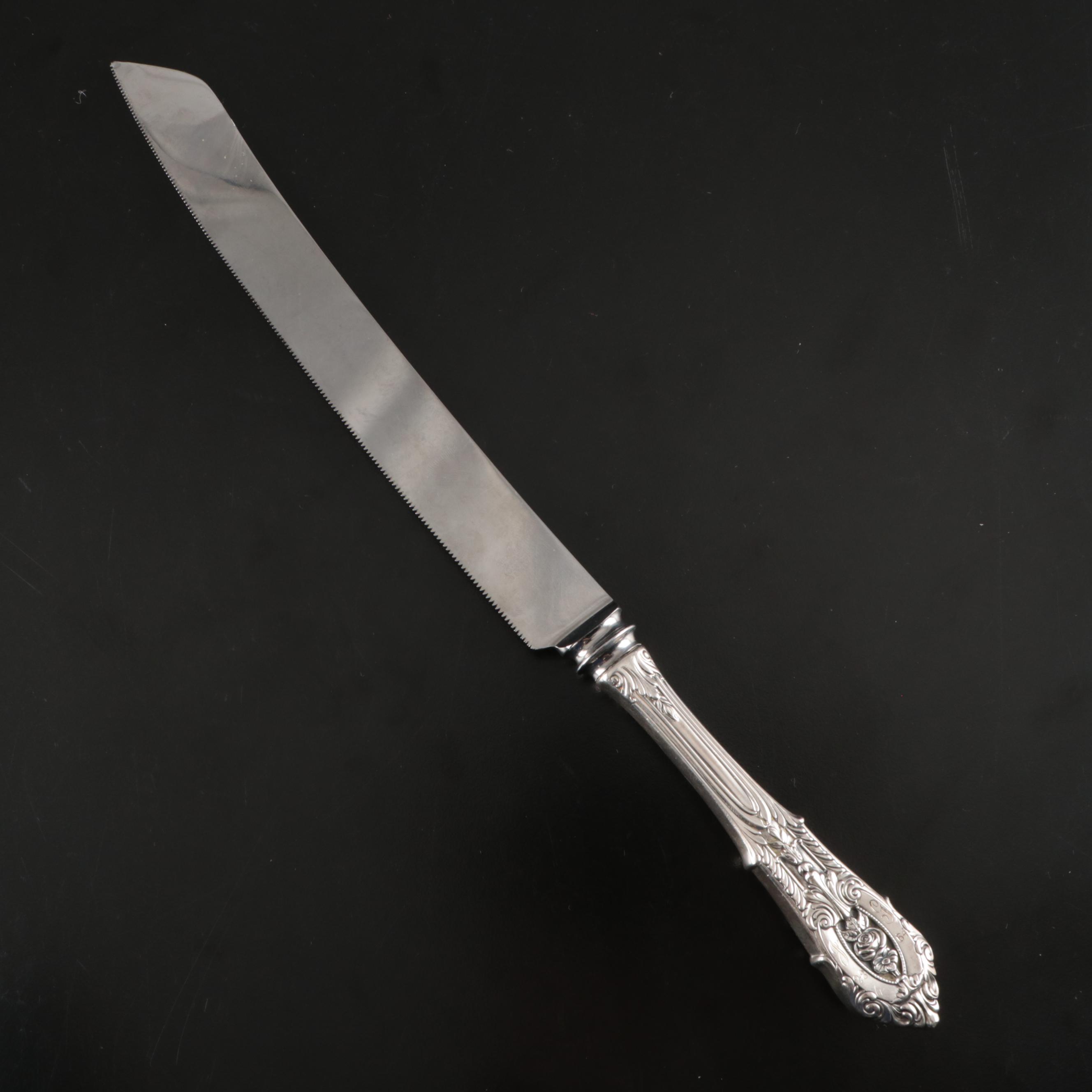 Sheffield Sterling Silver Handled Wedding Cake Knife