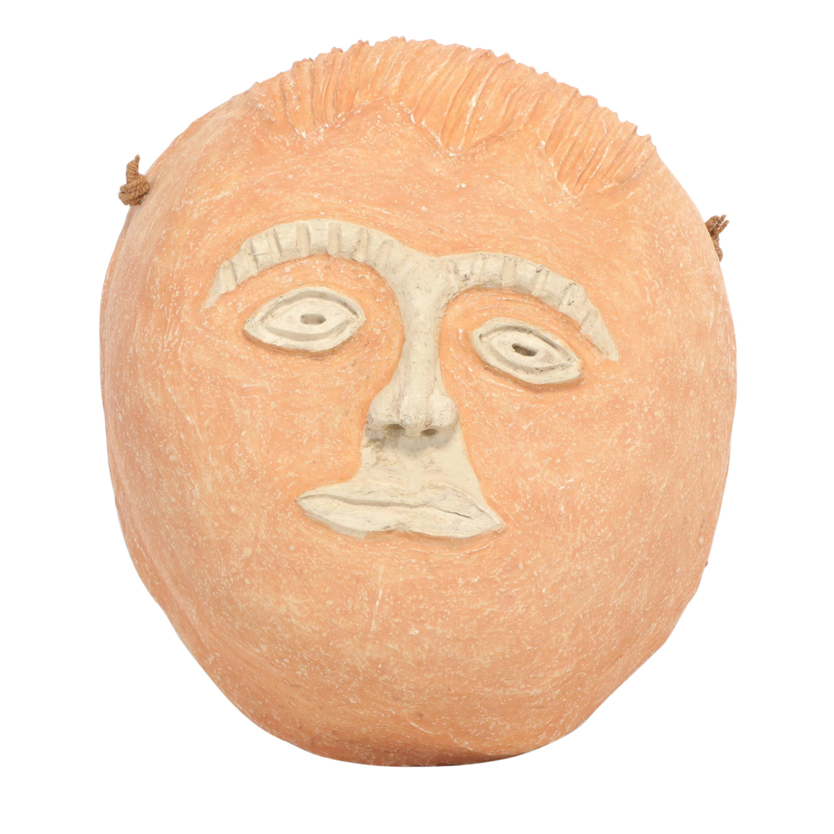 Contemporary Large-Scale Folk Art Papier-Mâchè Wall Hanging Mask