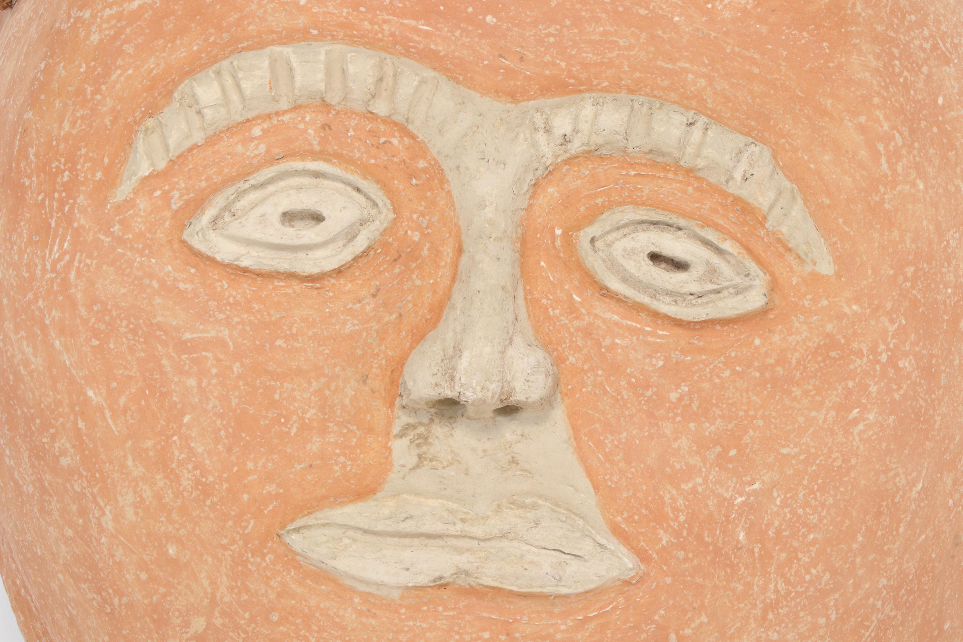 Contemporary Large-Scale Folk Art Papier-Mâchè Wall Hanging Mask