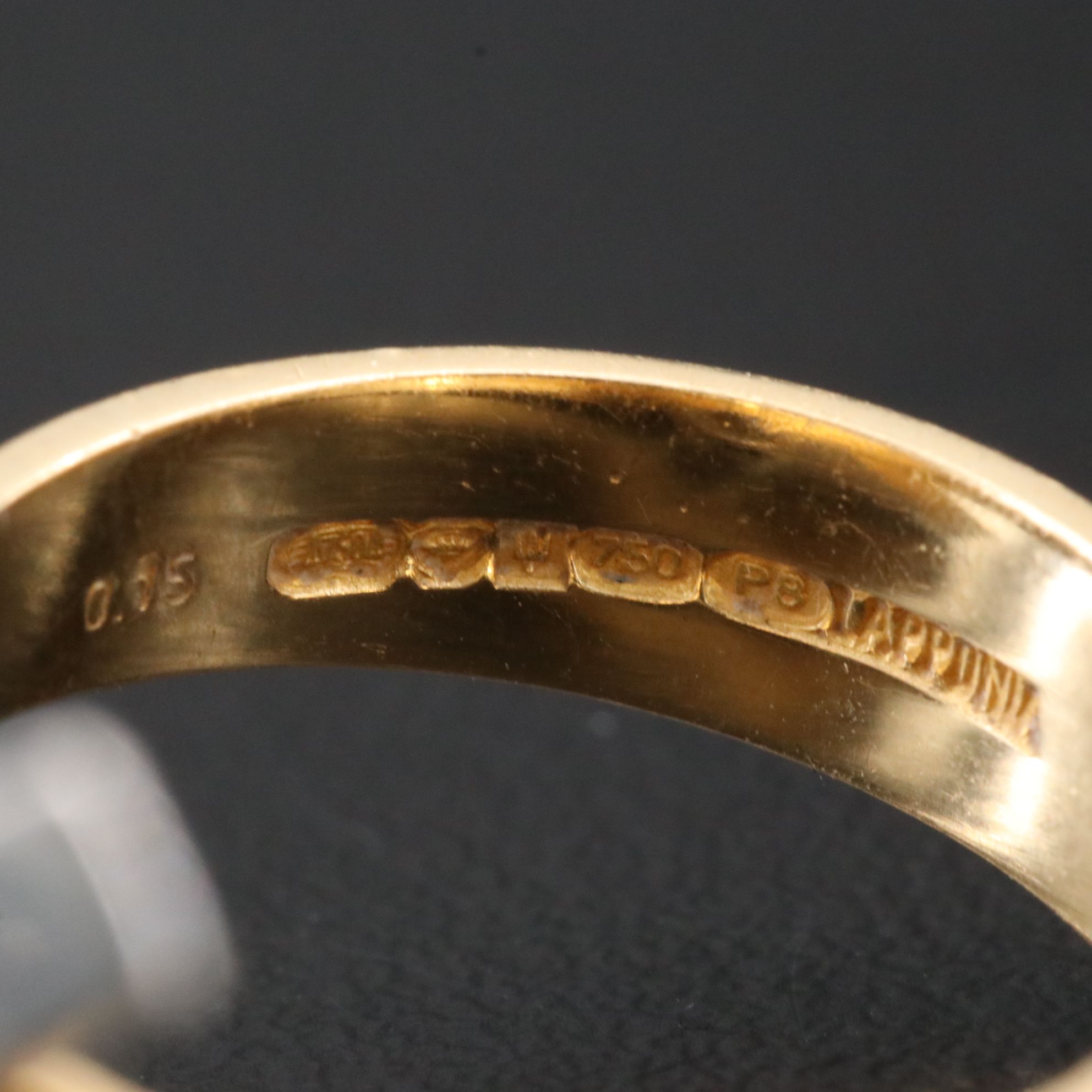 Bjorn Weckstrom for Lapponia 18K, Platinum and Diamond Arch Ring