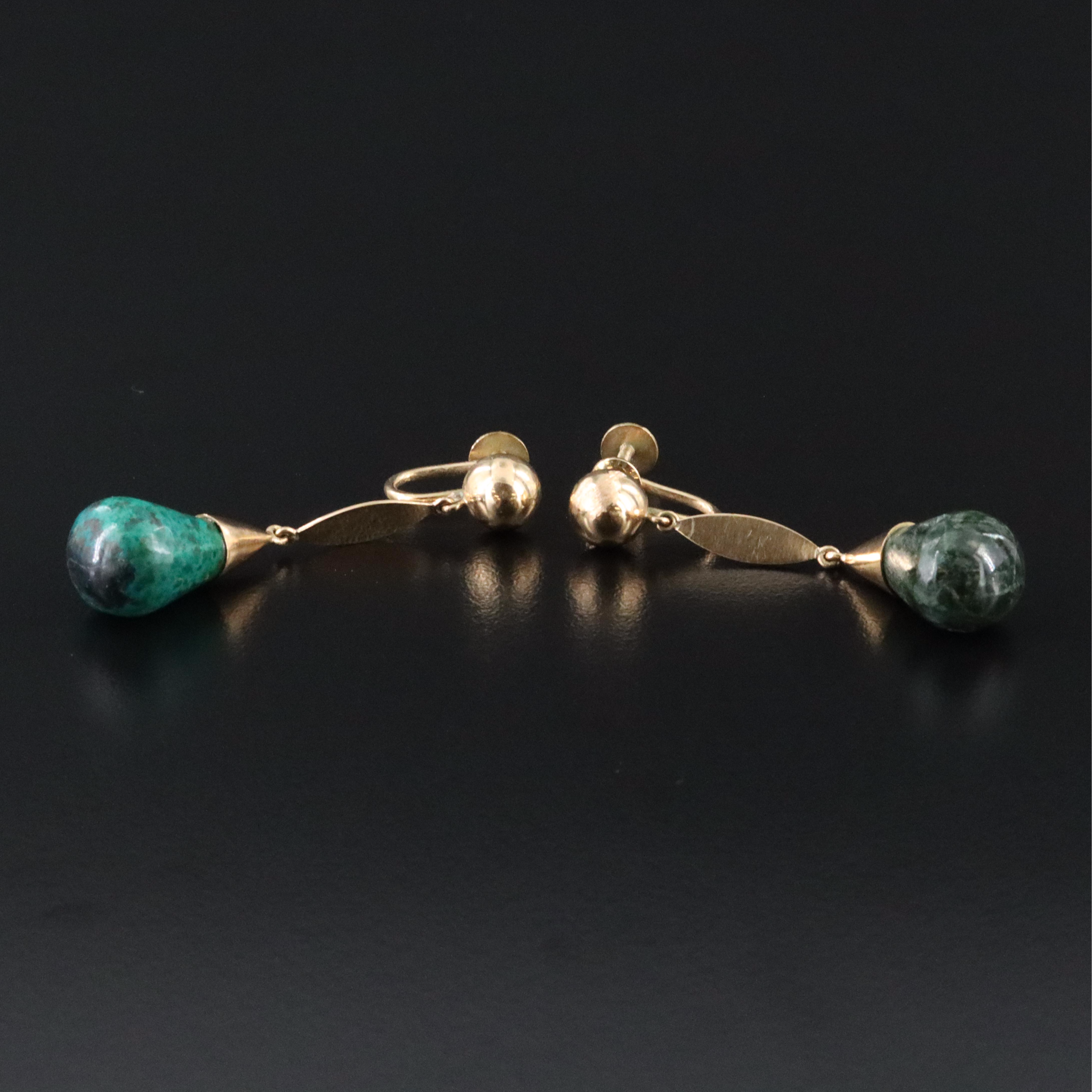 18K Turquoise Drop Earrings