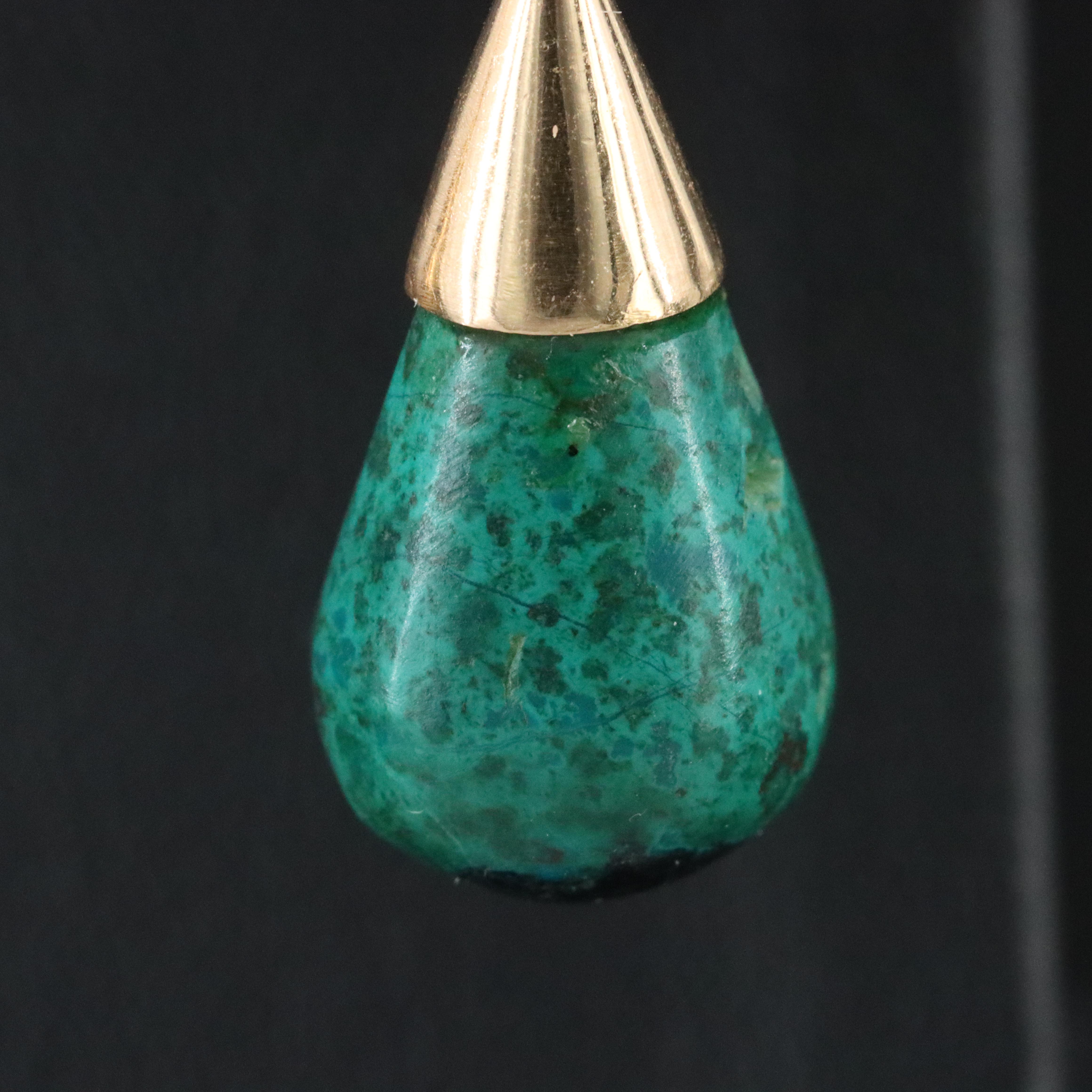18K Turquoise Drop Earrings