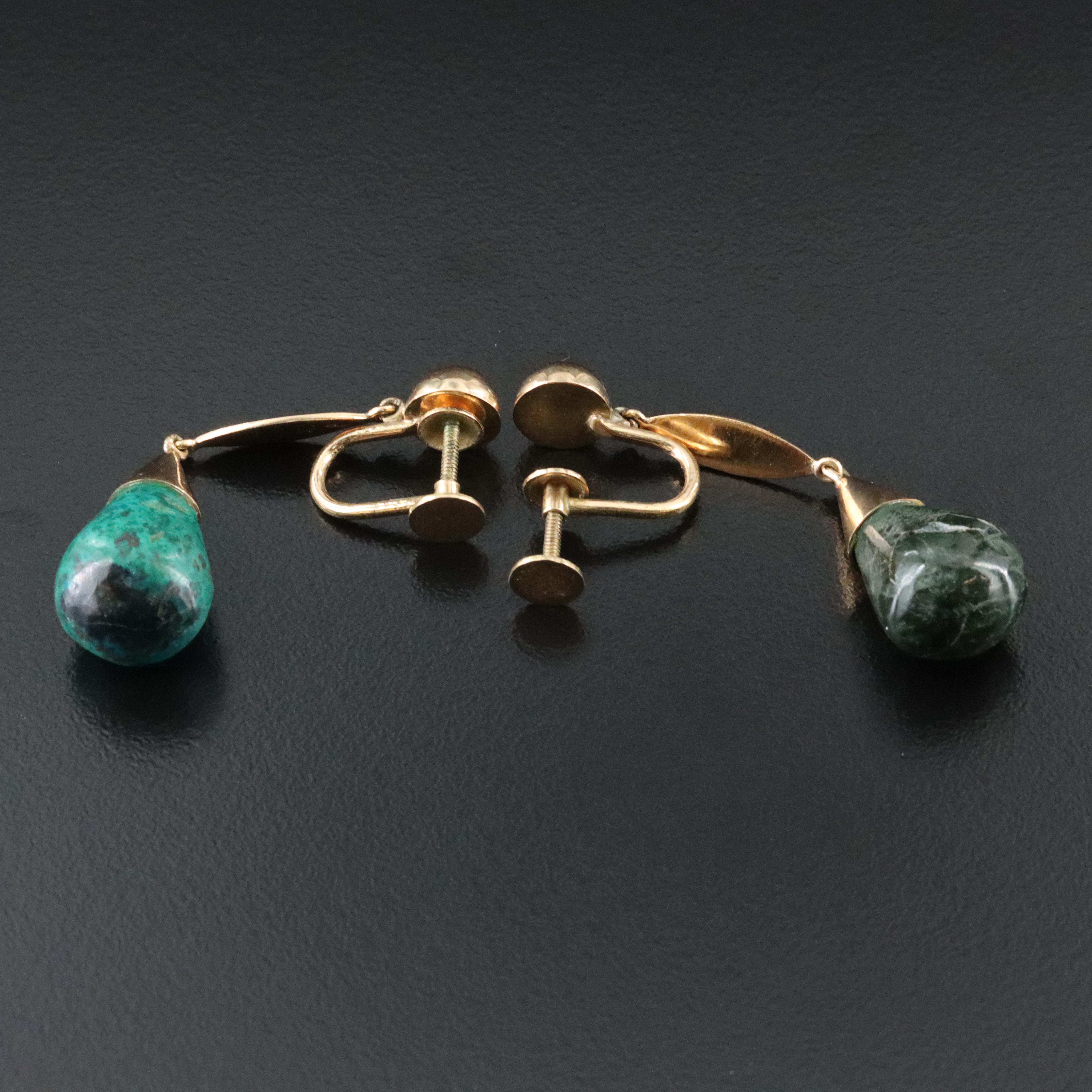 18K Turquoise Drop Earrings